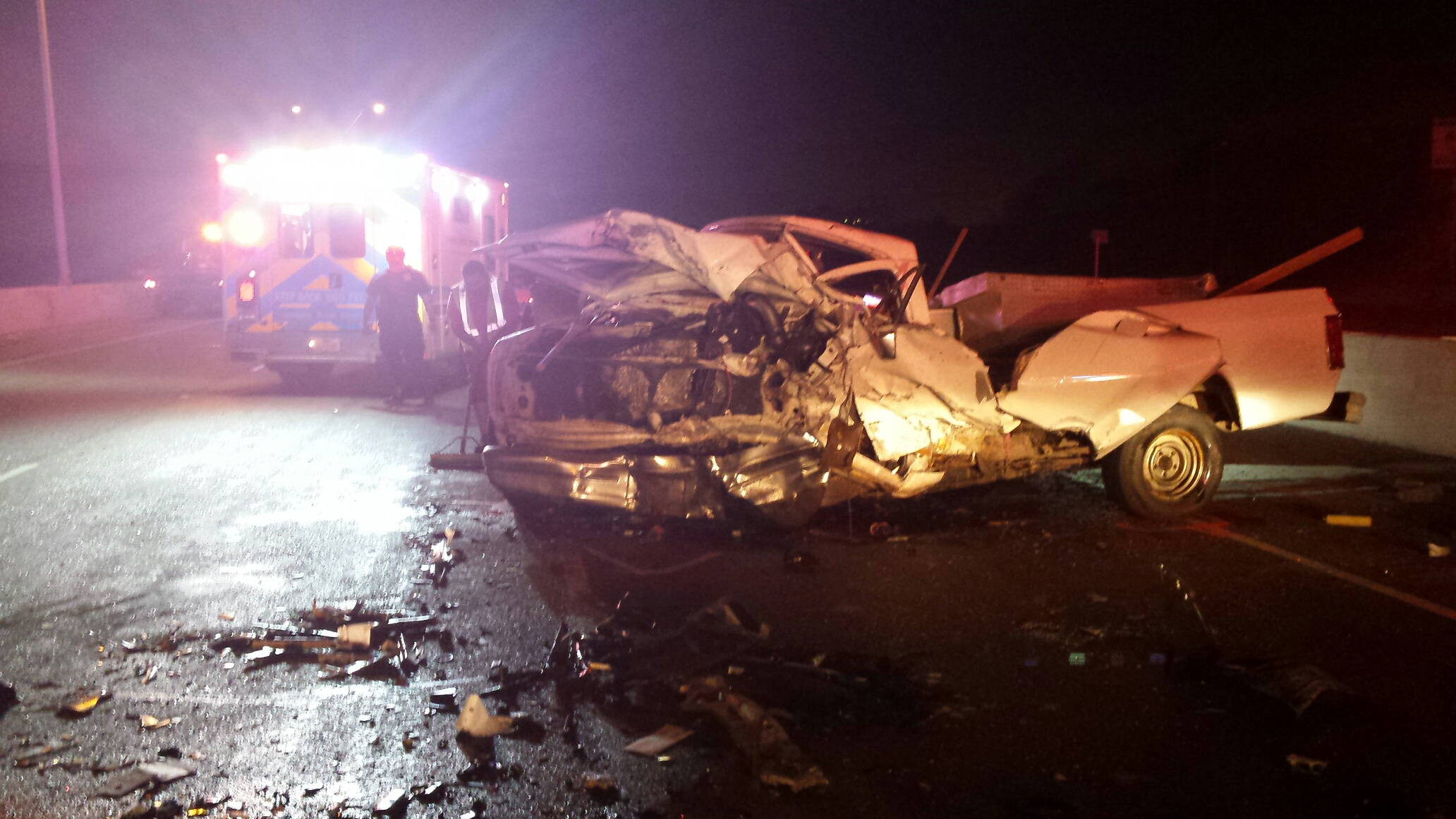 UPDATED Two dead after vehicle traveling wrong way ends in headon