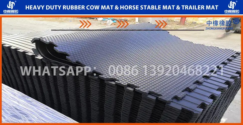 17mm Interlocking Stable Mats Black Rubber Heavy Duty