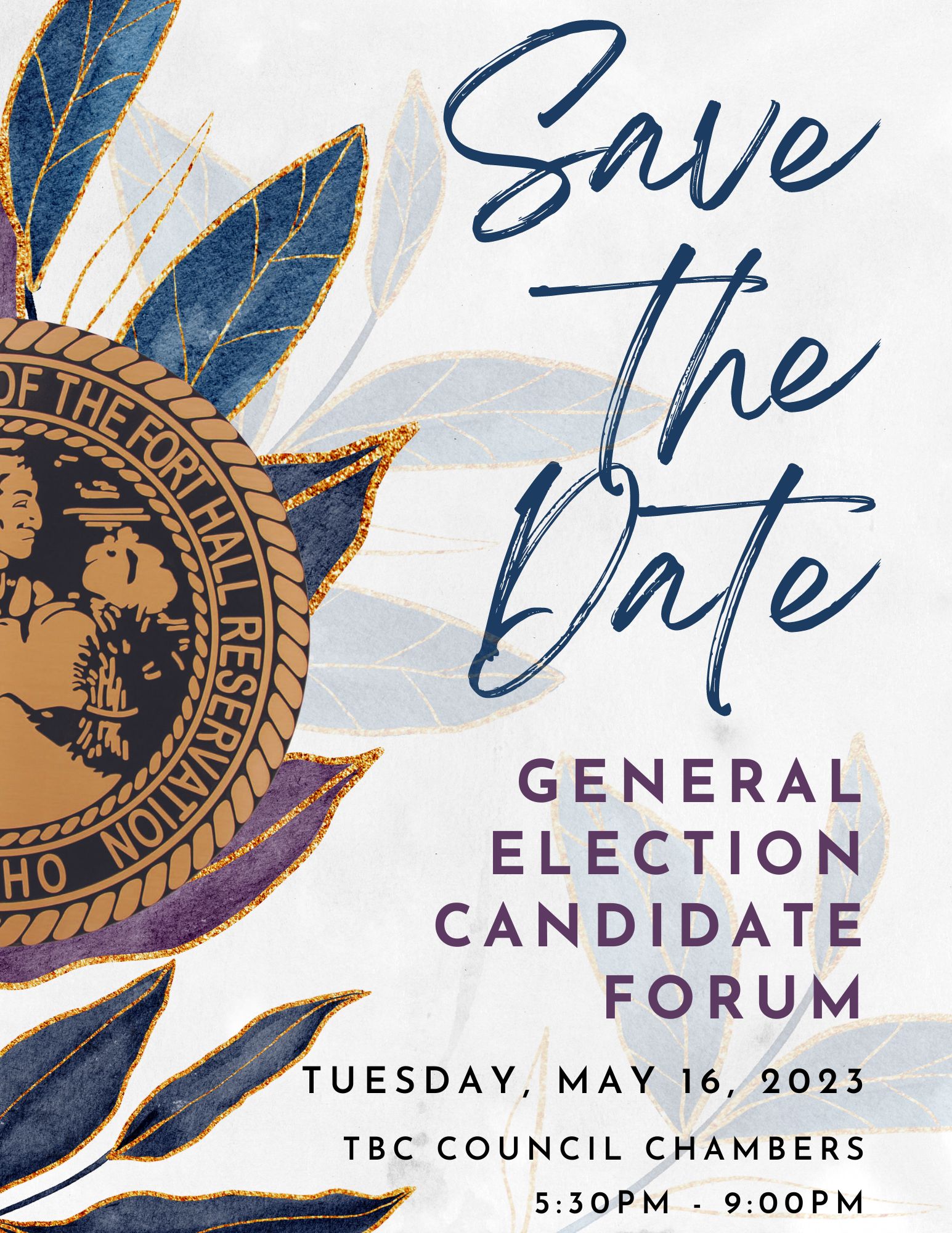 Save the Date General Election Candidate Forum 2023 ShoshoneBannock