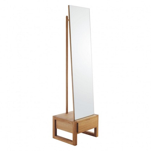 Hana Standing Mirror Grade A Teak Wood Furniture Malaysia