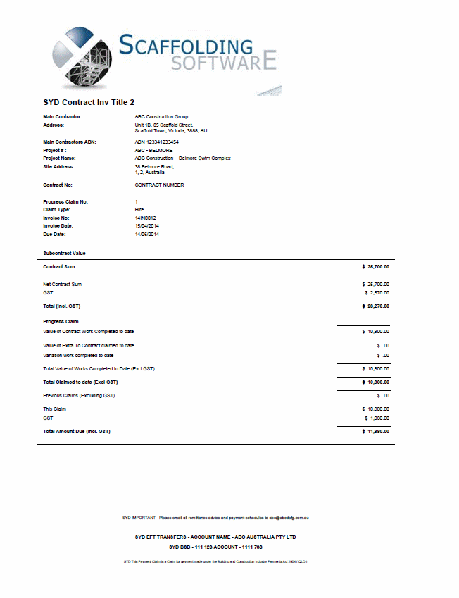 iRent® ERP Invoicing » Scaffolding Software
