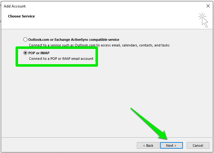 Setting up an Office 365 email account in Outlook 2016