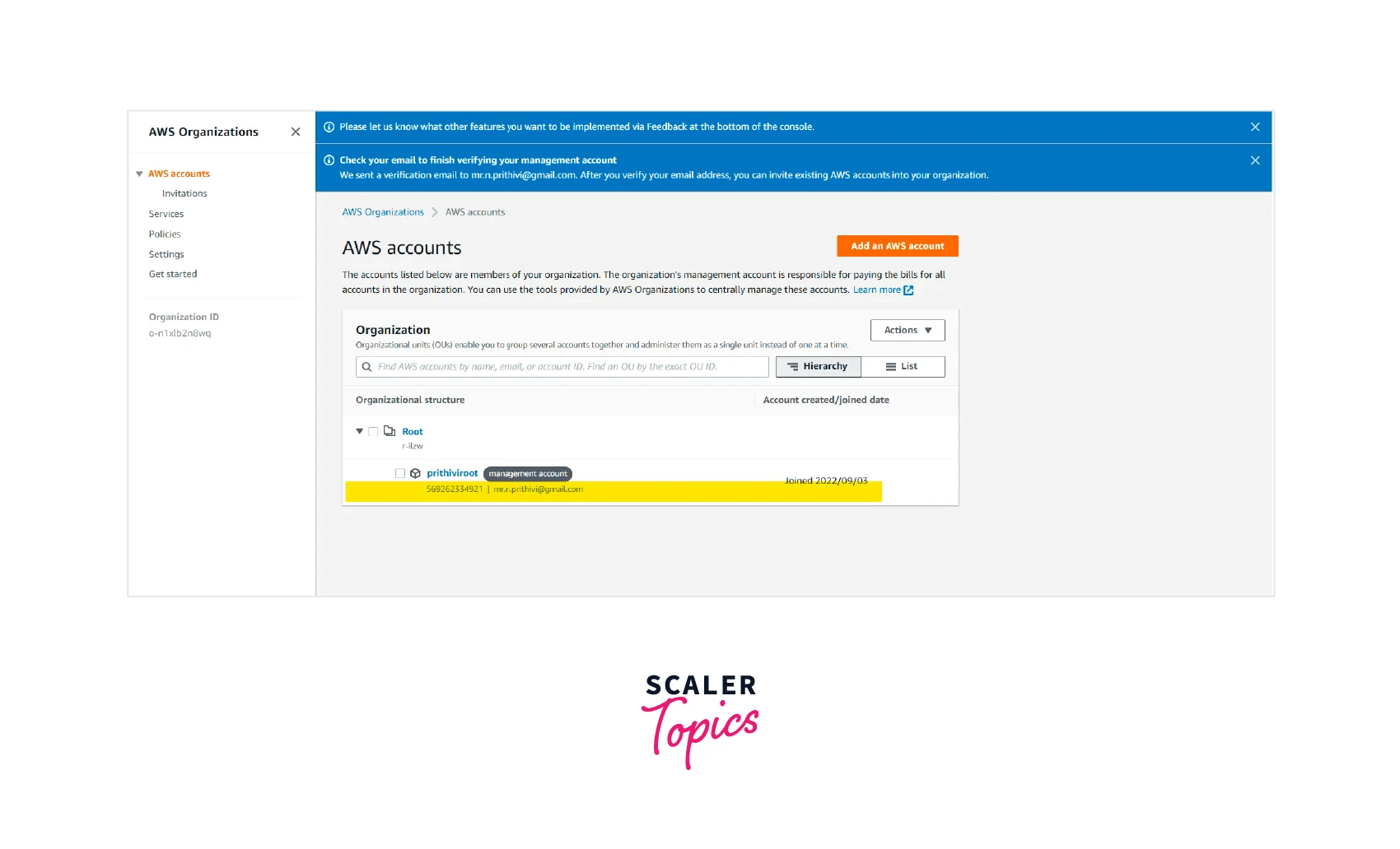 AWS Organizations Scaler Topics