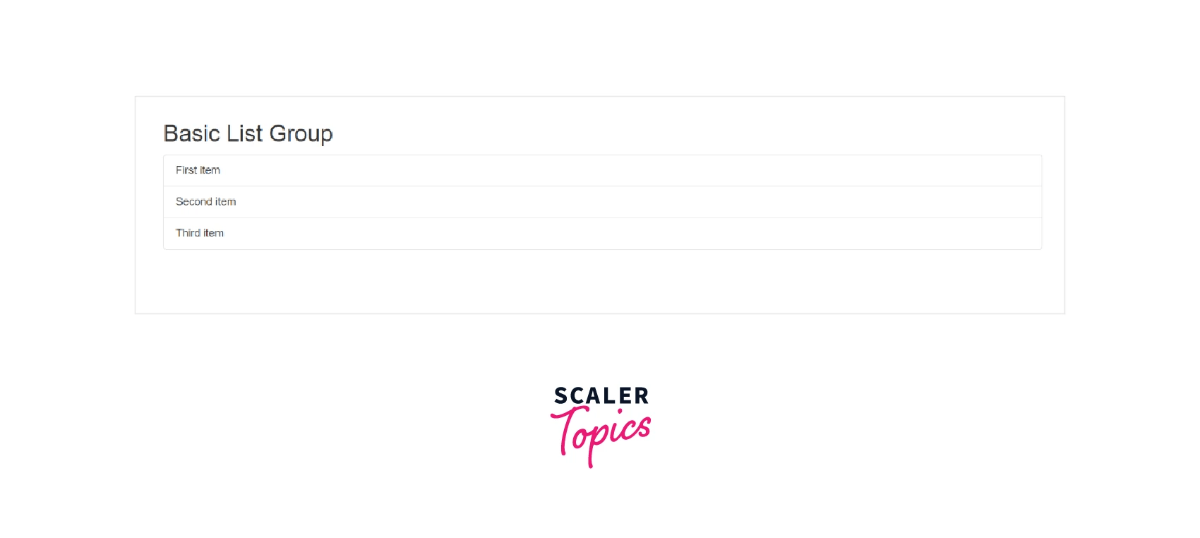 Bootstrap List Groups Scaler Topics