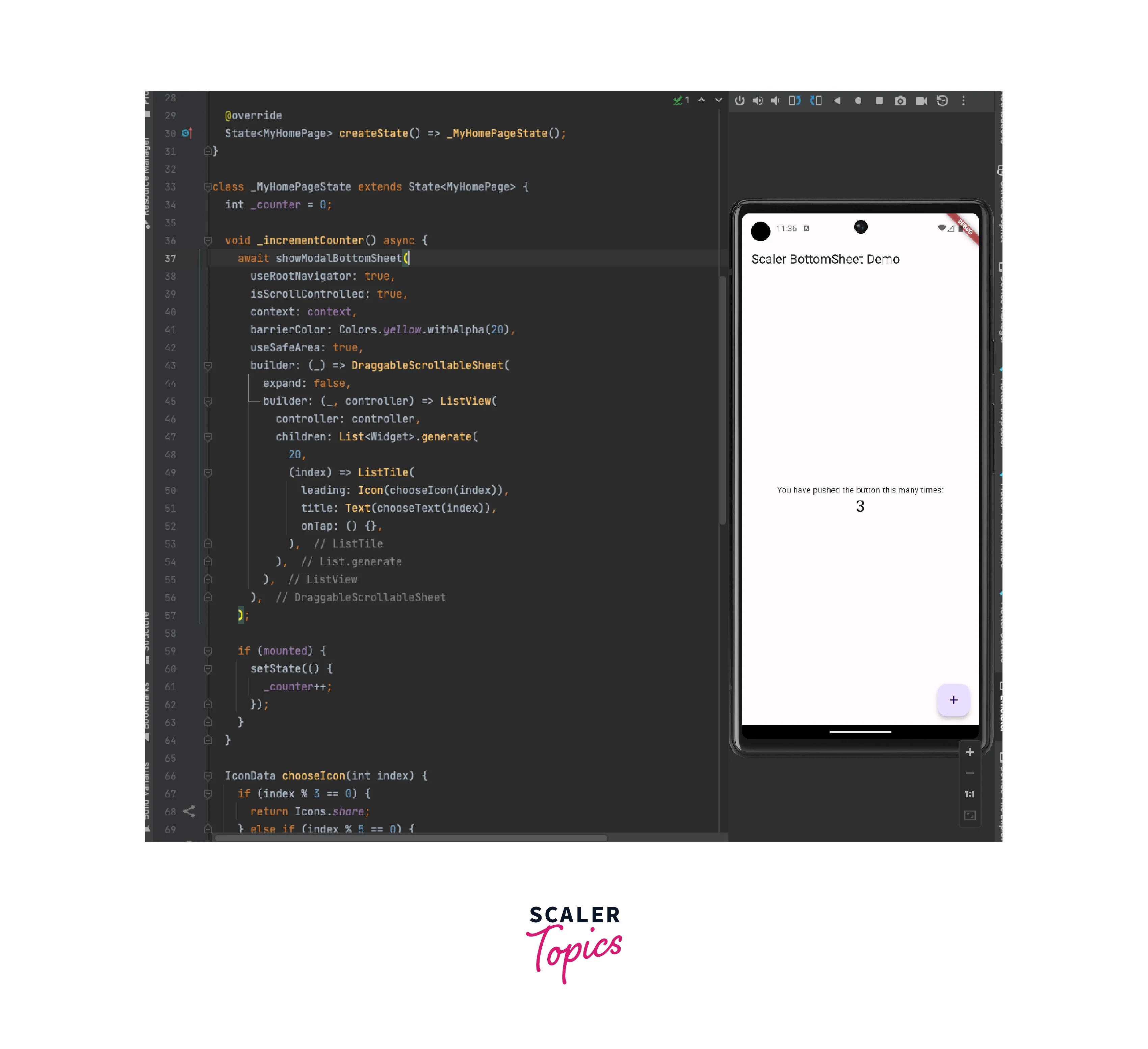 Bottom Sheet Flutter Scaler Topics