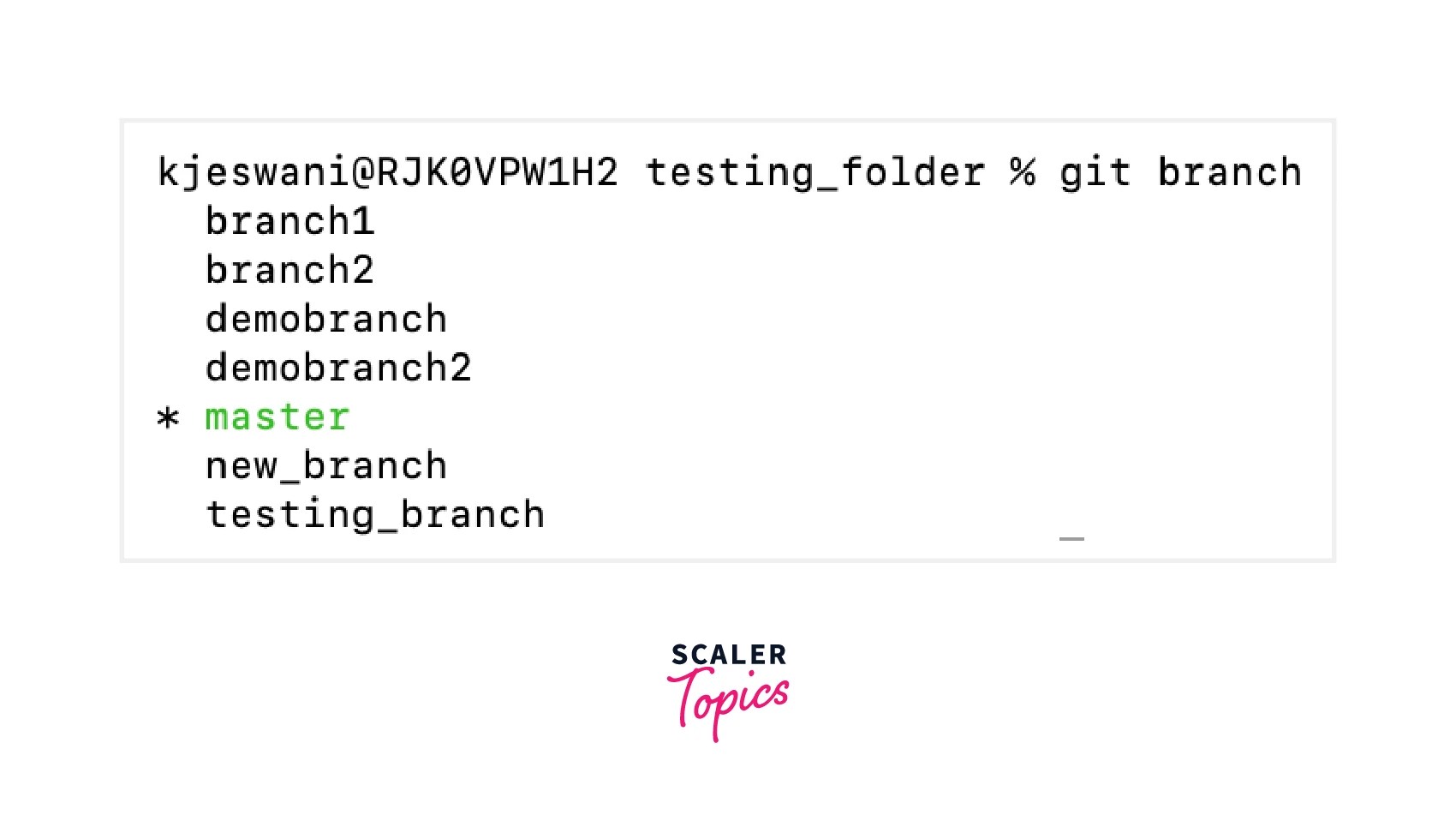 Git Switch Branch Scaler Topics