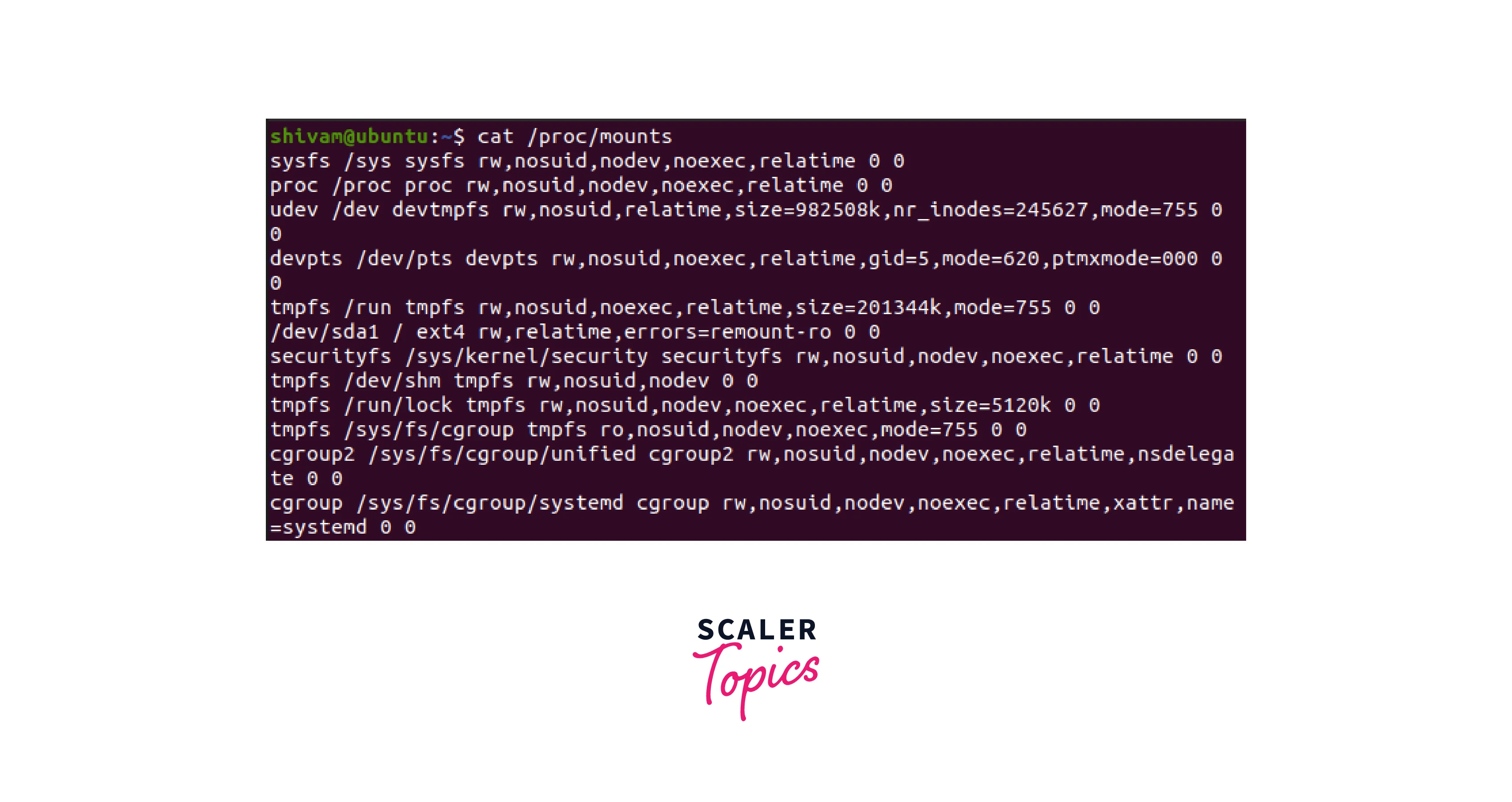 How to Check the Mount Points in Linux? Scaler Topics