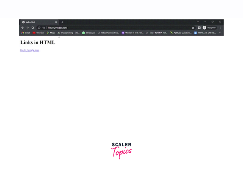 How to Create a Hyperlink in HTML? Scaler Topics