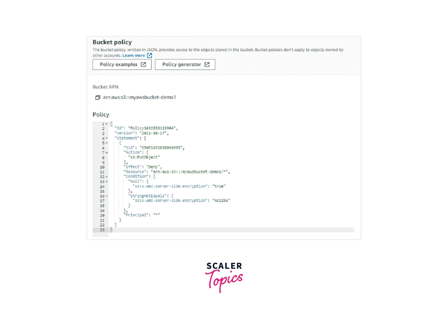 S3 Bucket Policy Scaler Topics