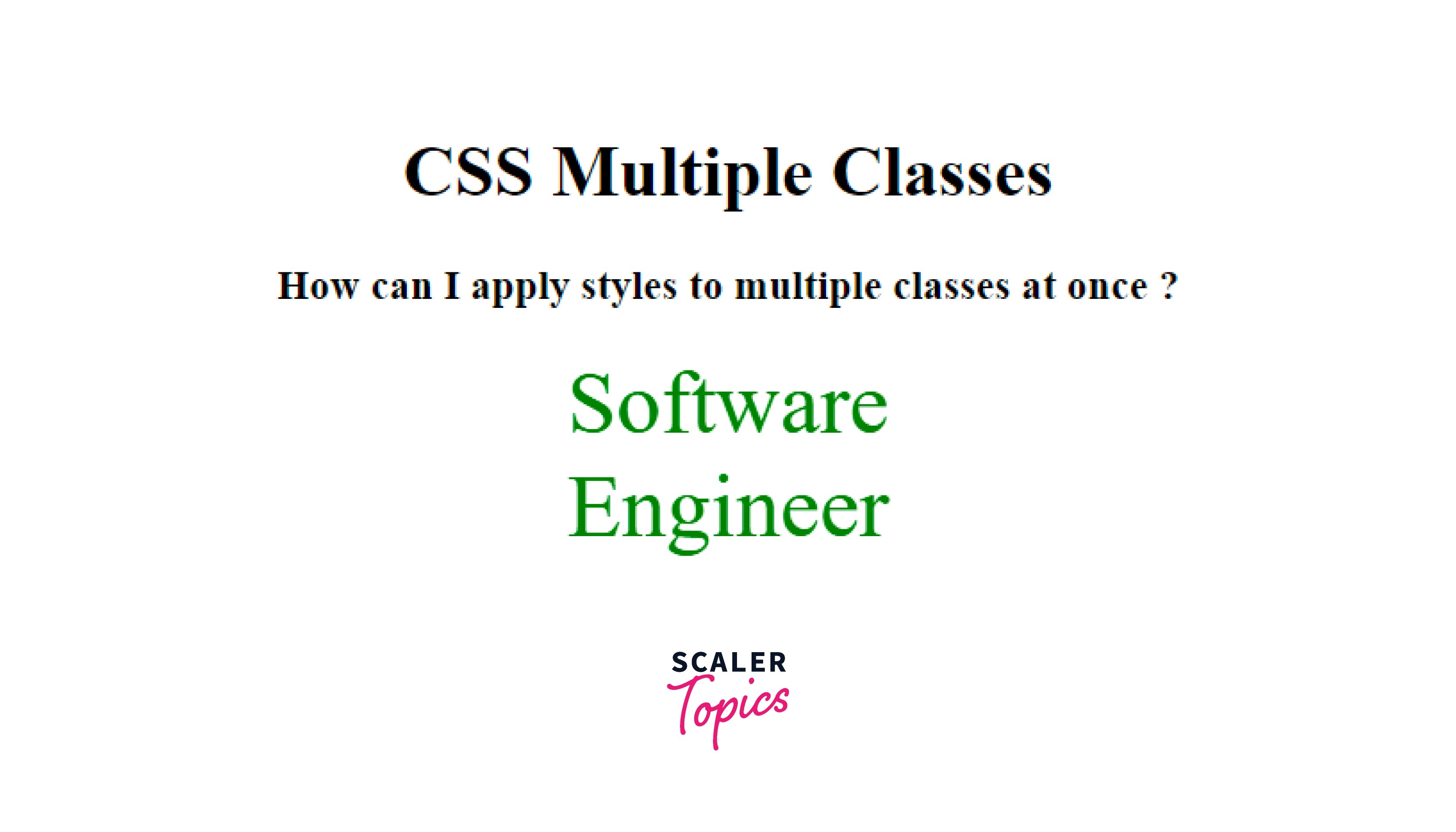 CSS Multiple Classes Scaler Topics