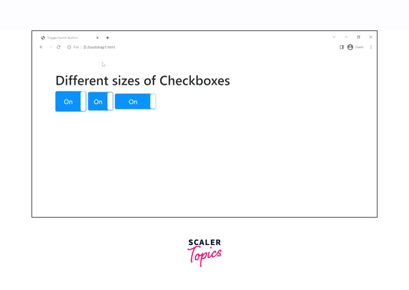 Bootstrap Toggle Button Scaler Topics