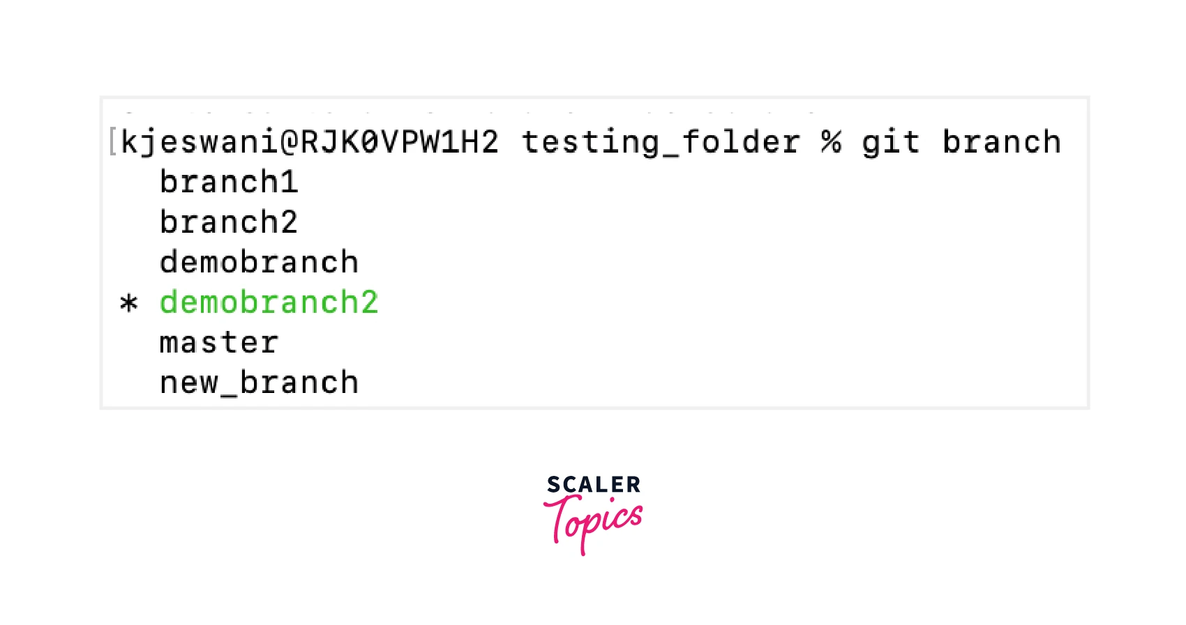 Git Switch Branch Scaler Topics