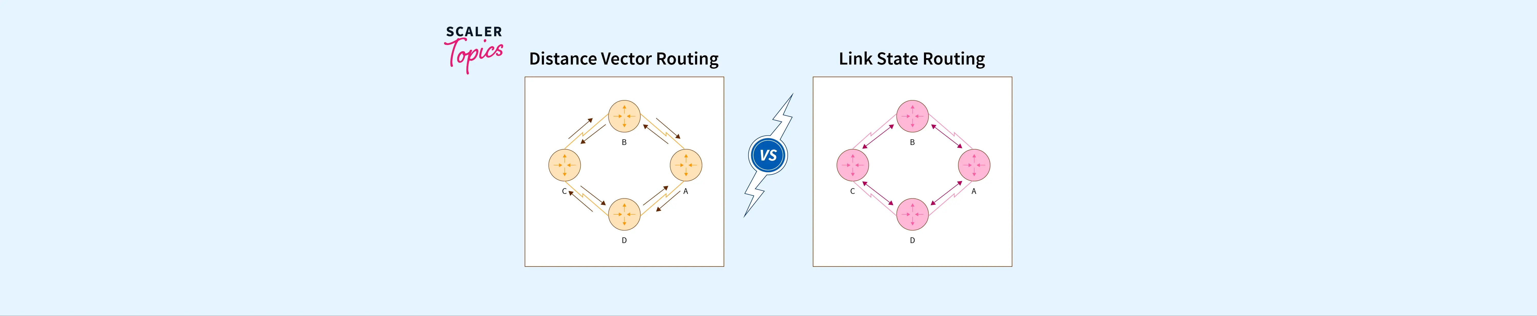 Distance Vector Routing v/s Link State Routing Scaler Topics