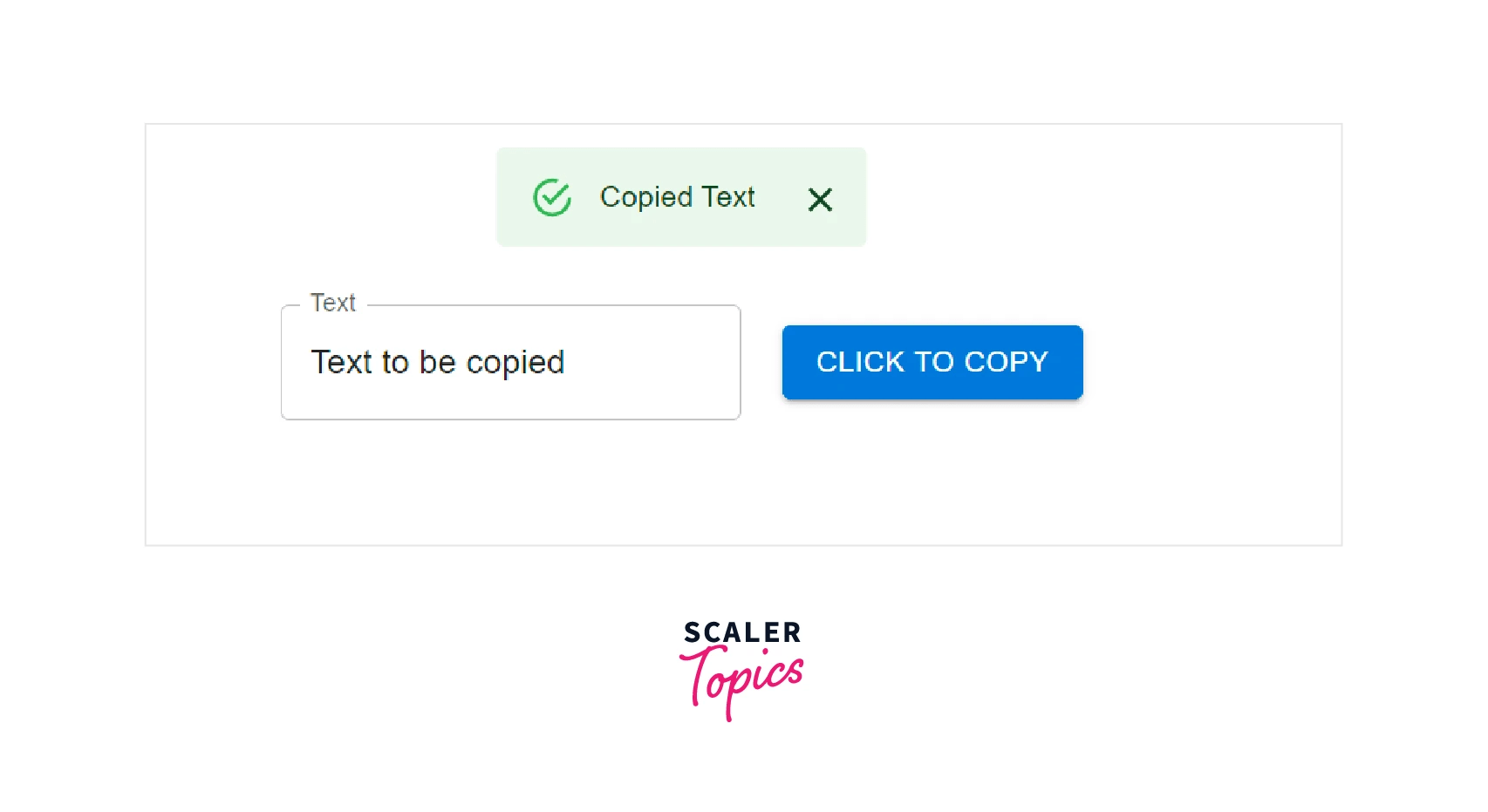 React Copy to Clipboard Functionality Scaler Topics