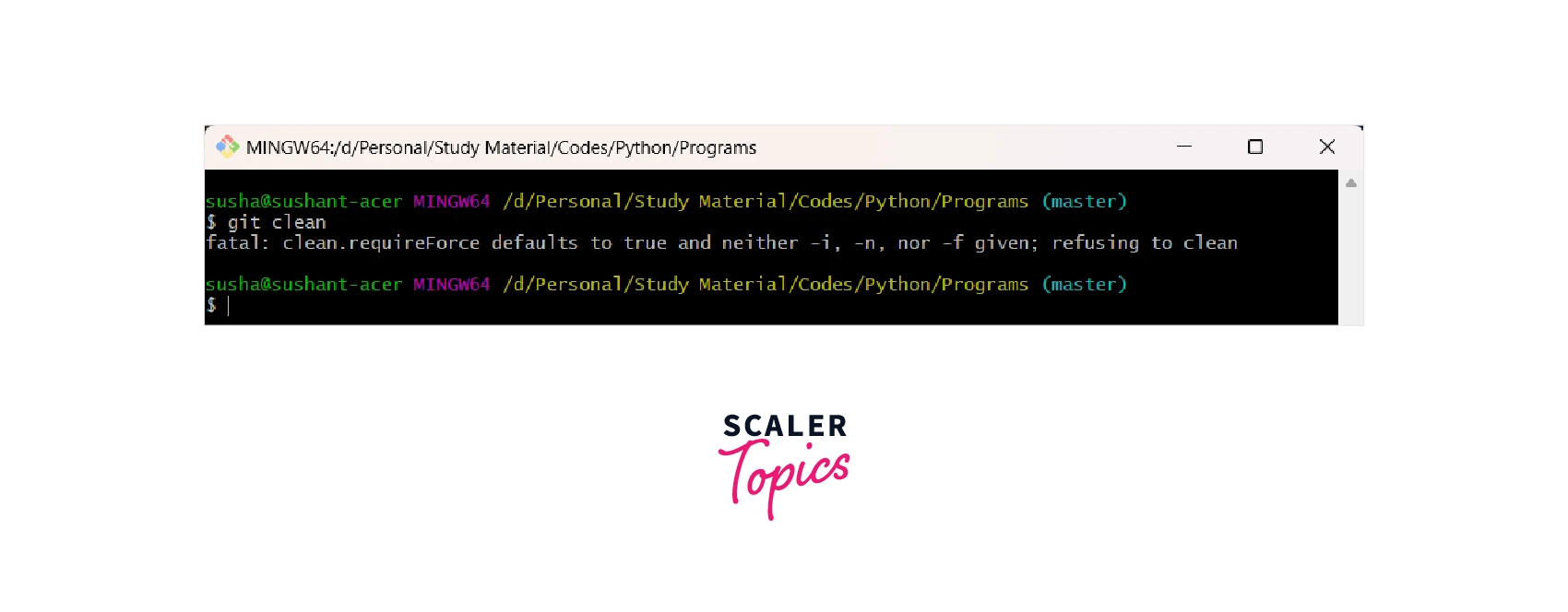 Git Clean Command Scaler Topics