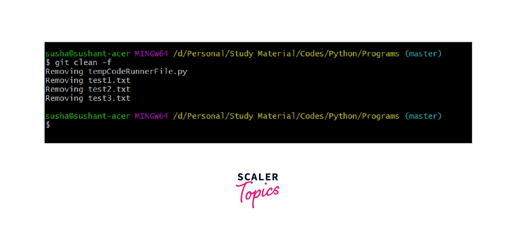 Git Clean Command Scaler Topics