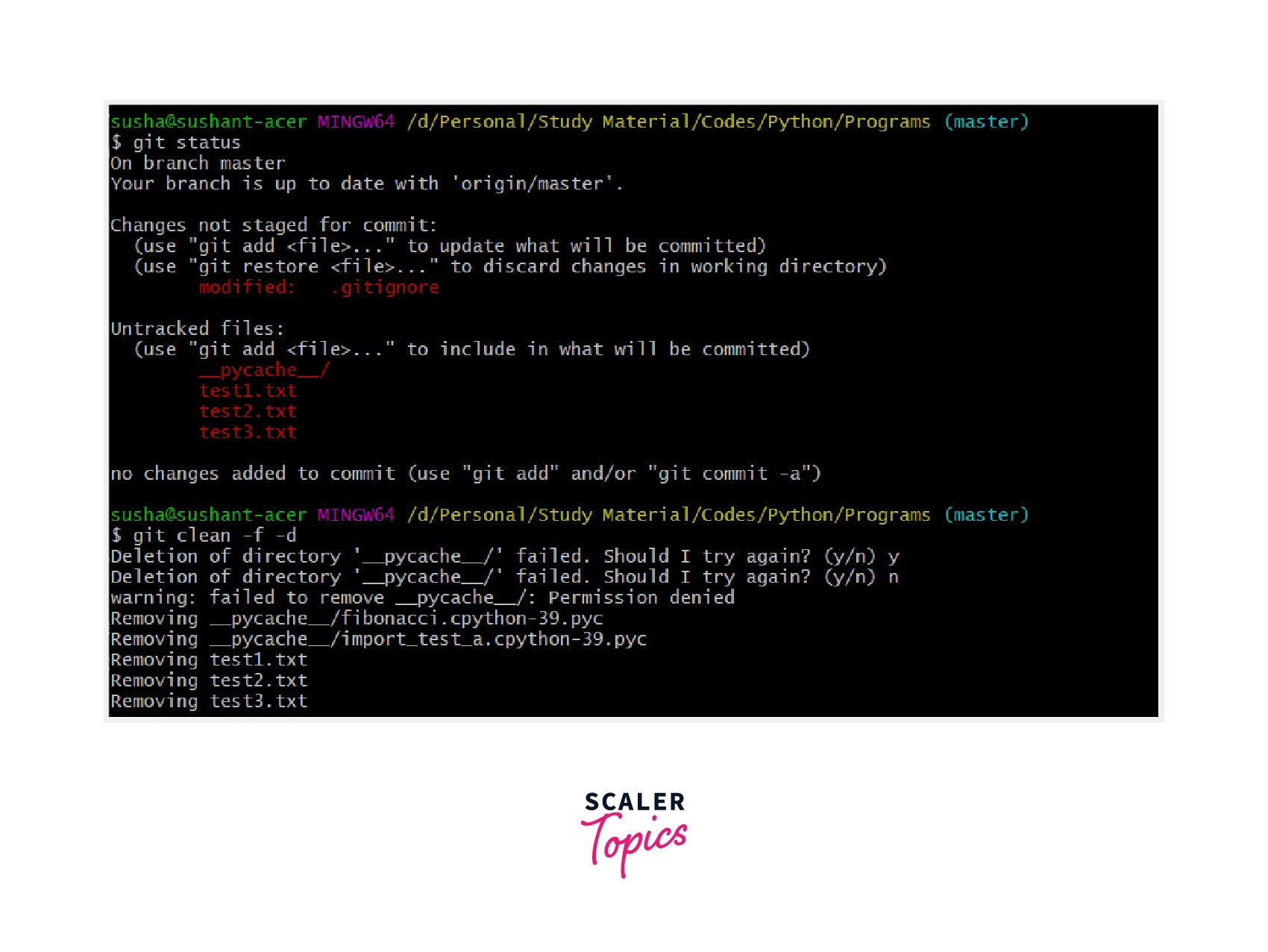 Git Clean Command Scaler Topics