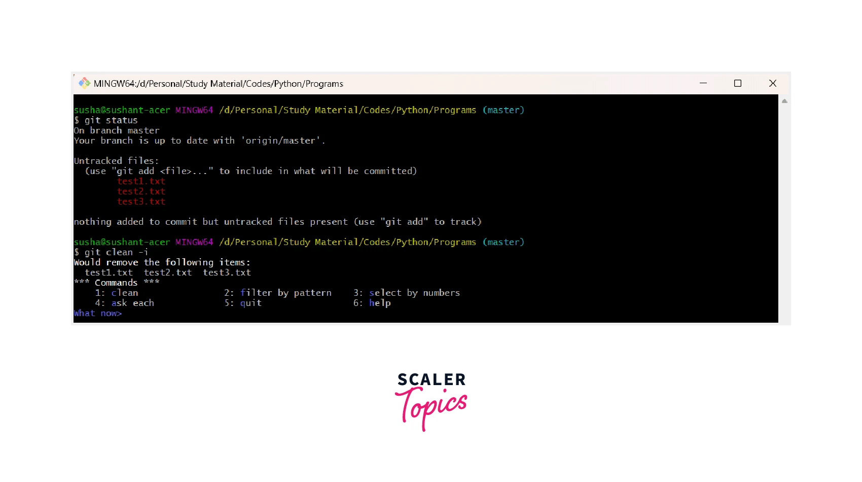Git Clean Command Scaler Topics