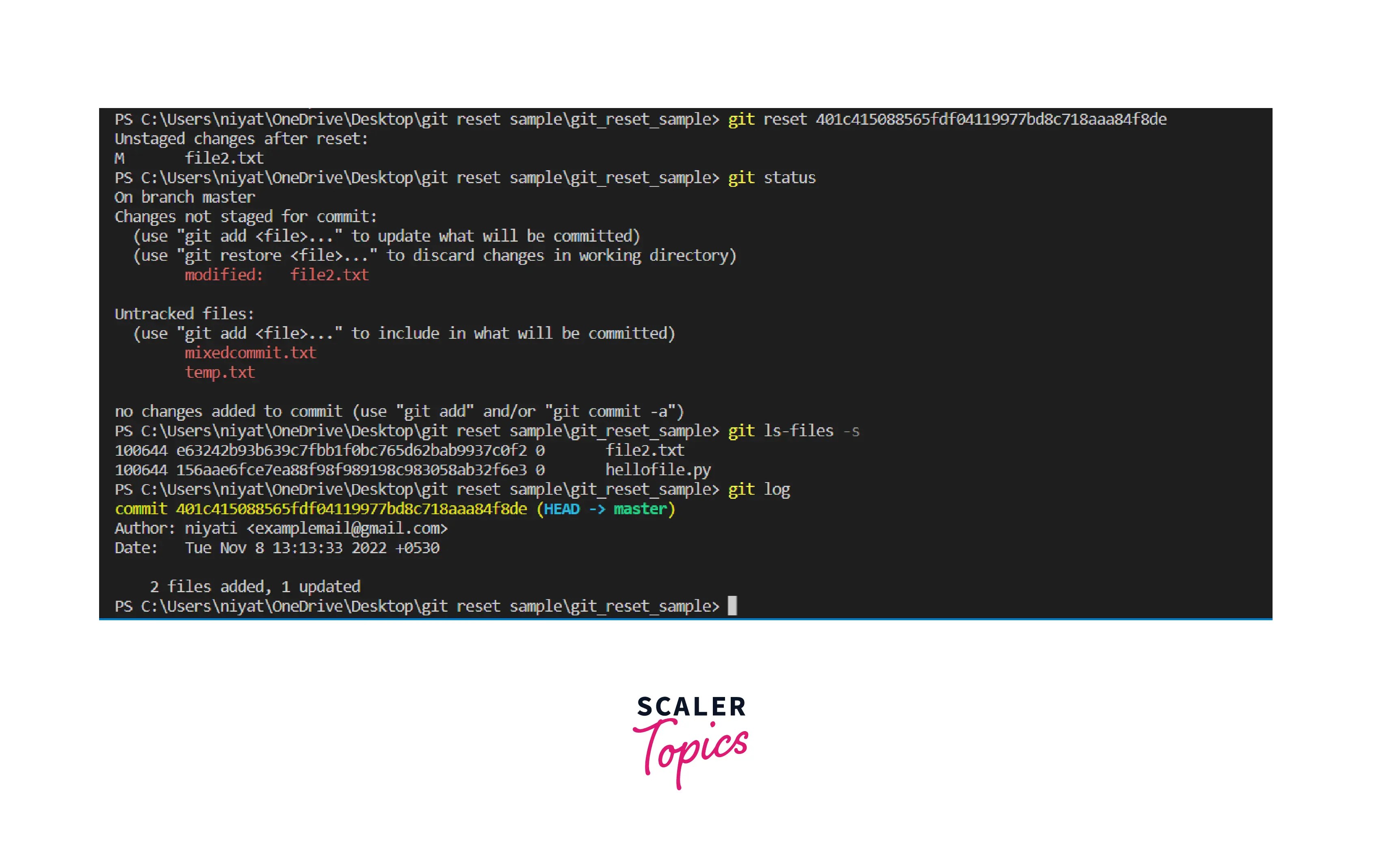 What is Git Resetting? Scaler Topics