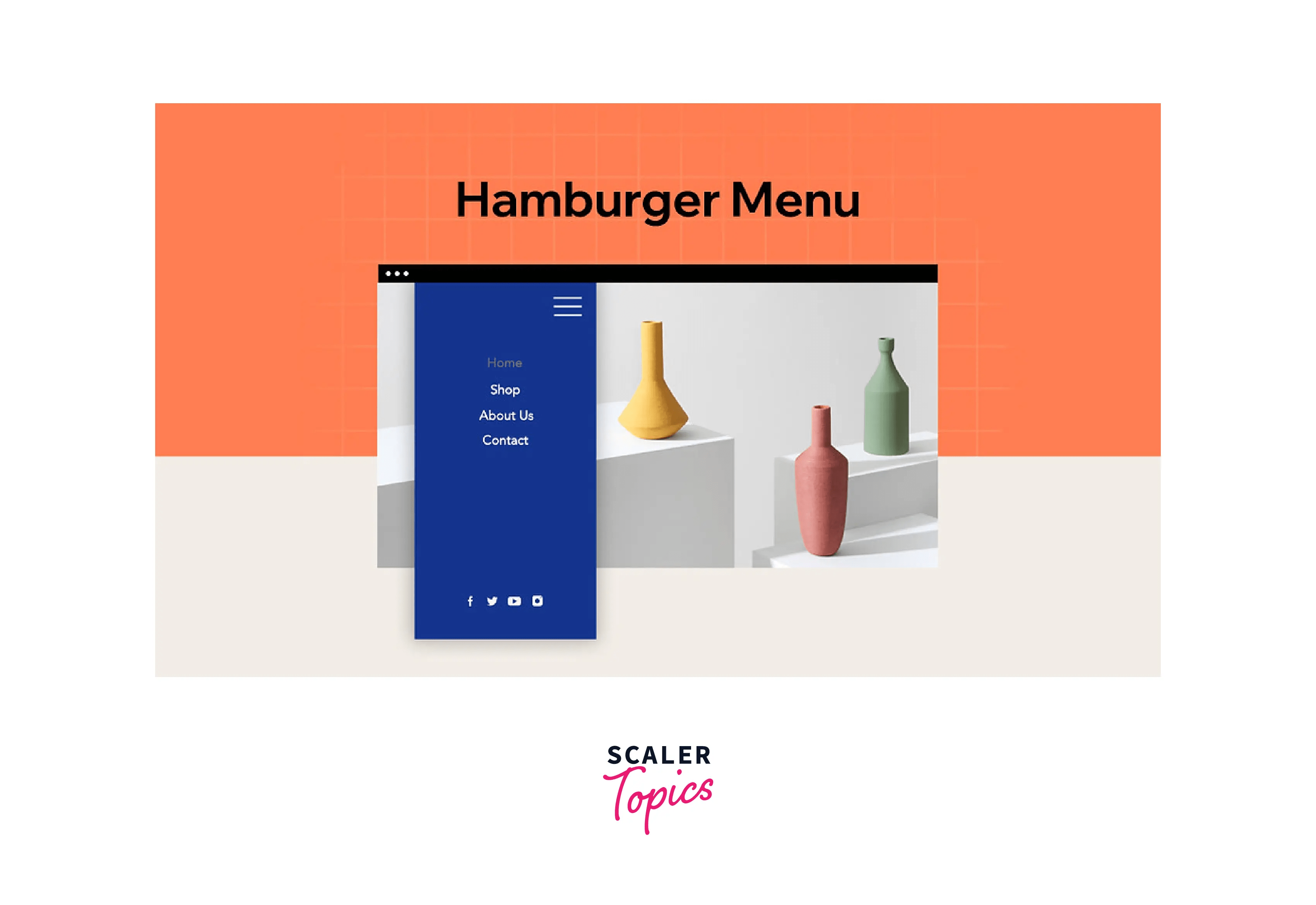 How to Create a Hamburger Menu in CSS? Scaler Topics