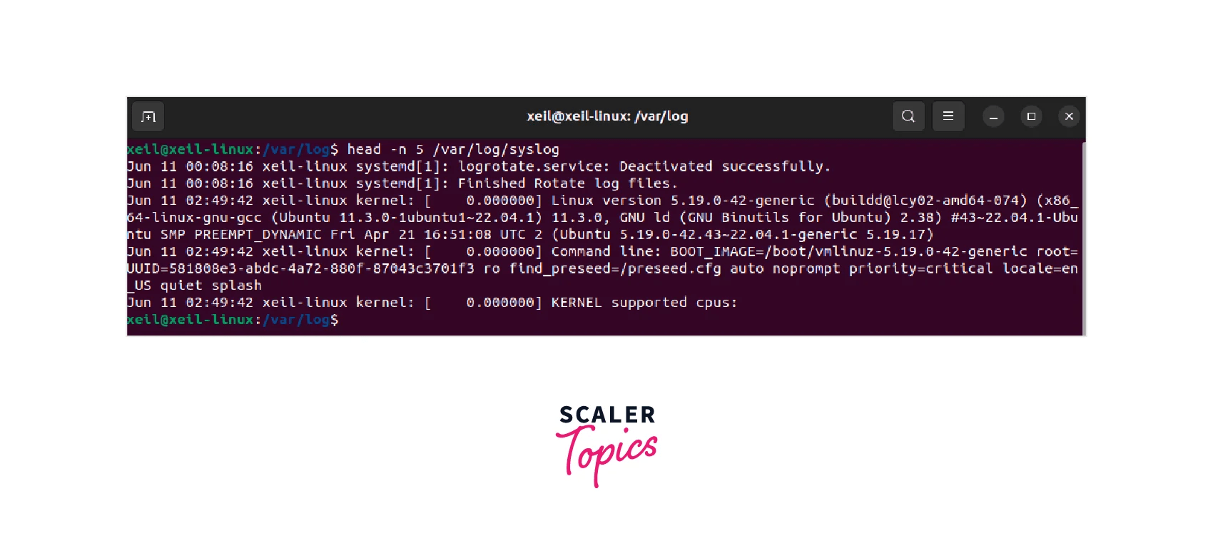 How to View Linux Logs from Command Line? Scaler Topics