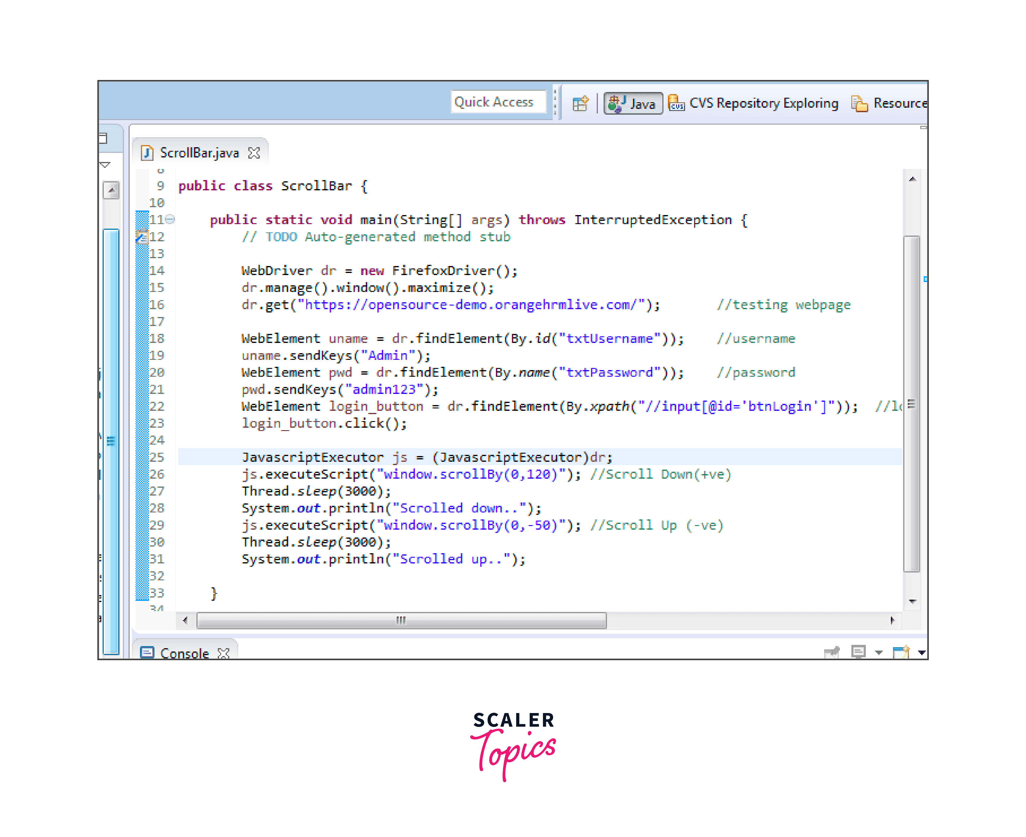 Scroll Using JavaScriptExecutor in Selenium Scaler Topics