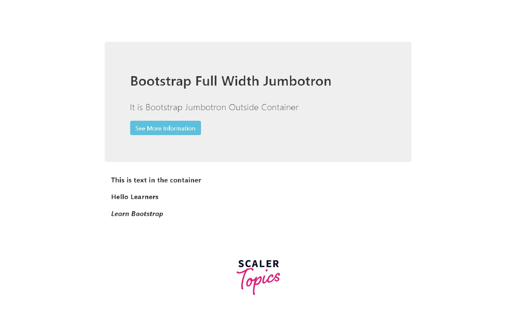 Jumbotron in Bootstrap Scaler Topics