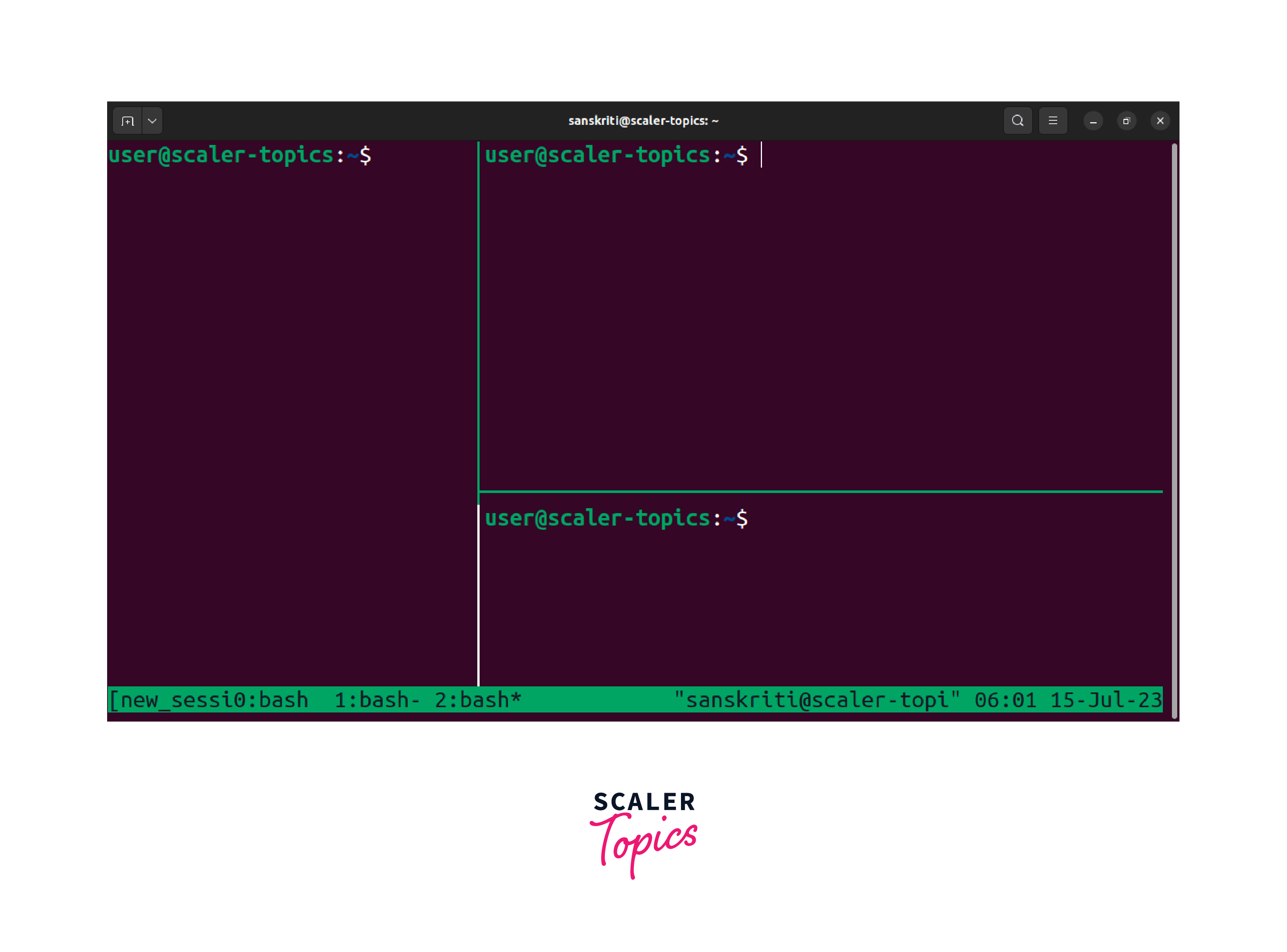 How to Use tmux on Linux? Scaler Topics