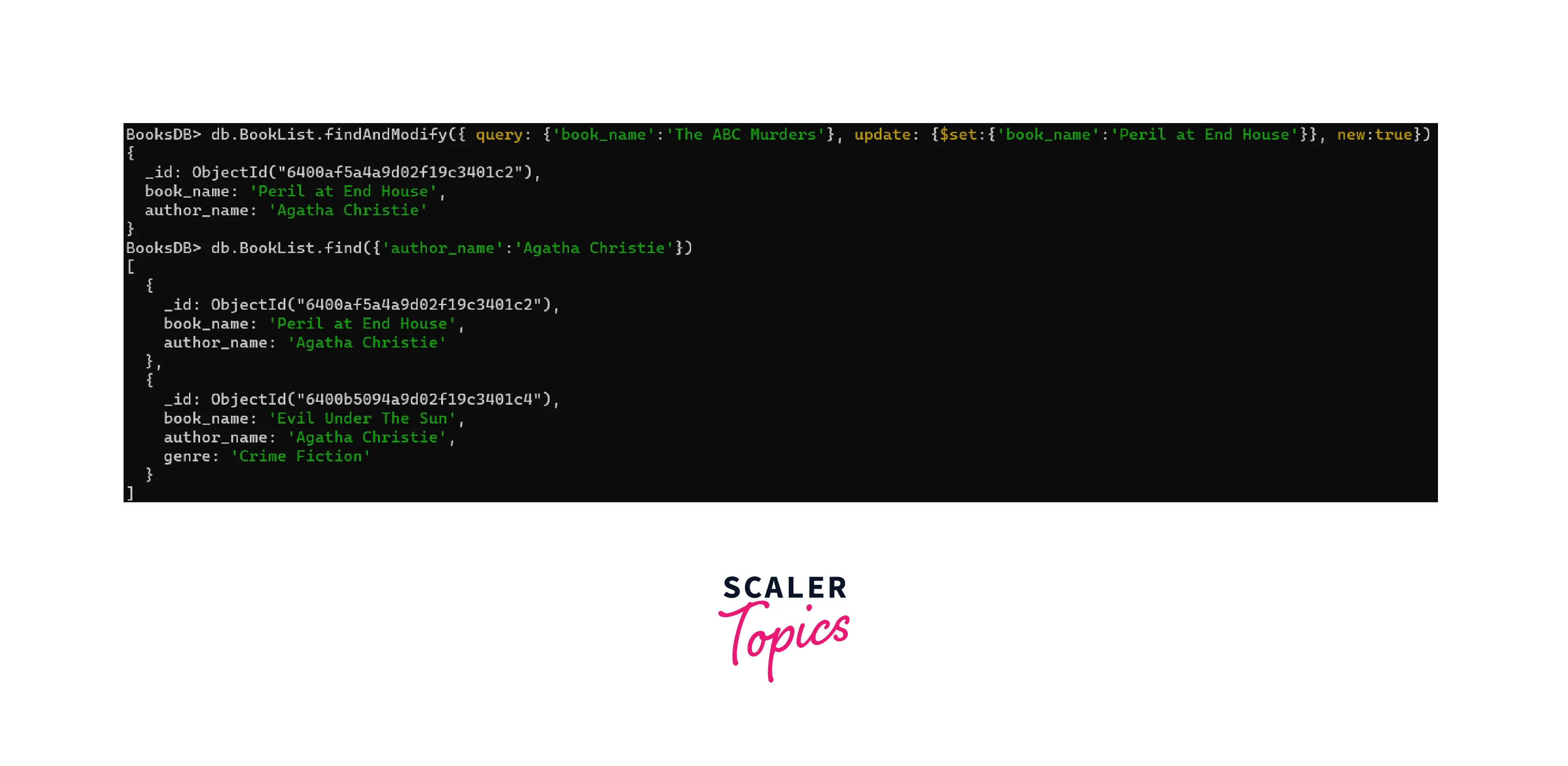 MongoDB Find Document Using db.collection.Find() Method Scaler Topics