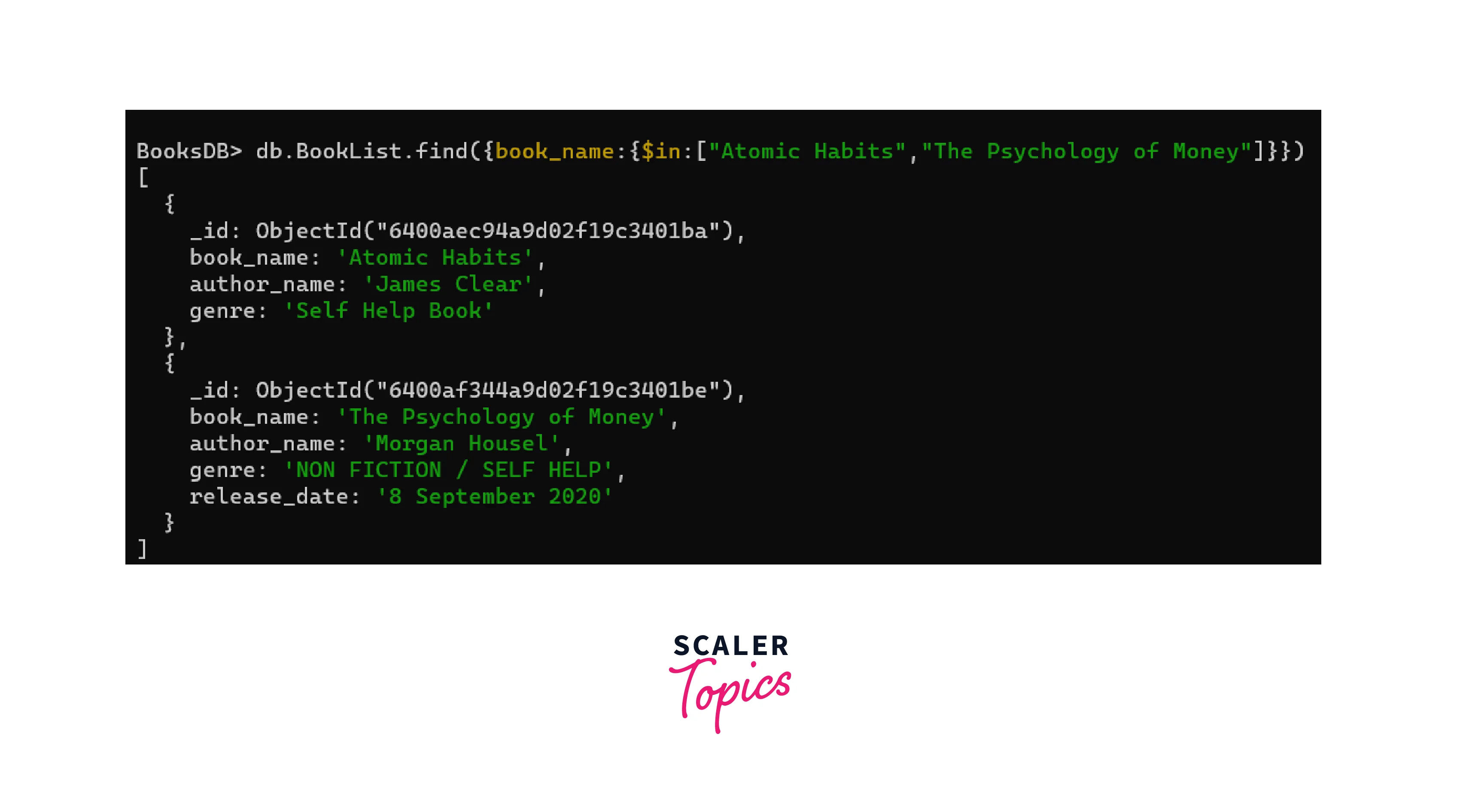 MongoDB Find Document Using db.collection.Find() Method Scaler Topics