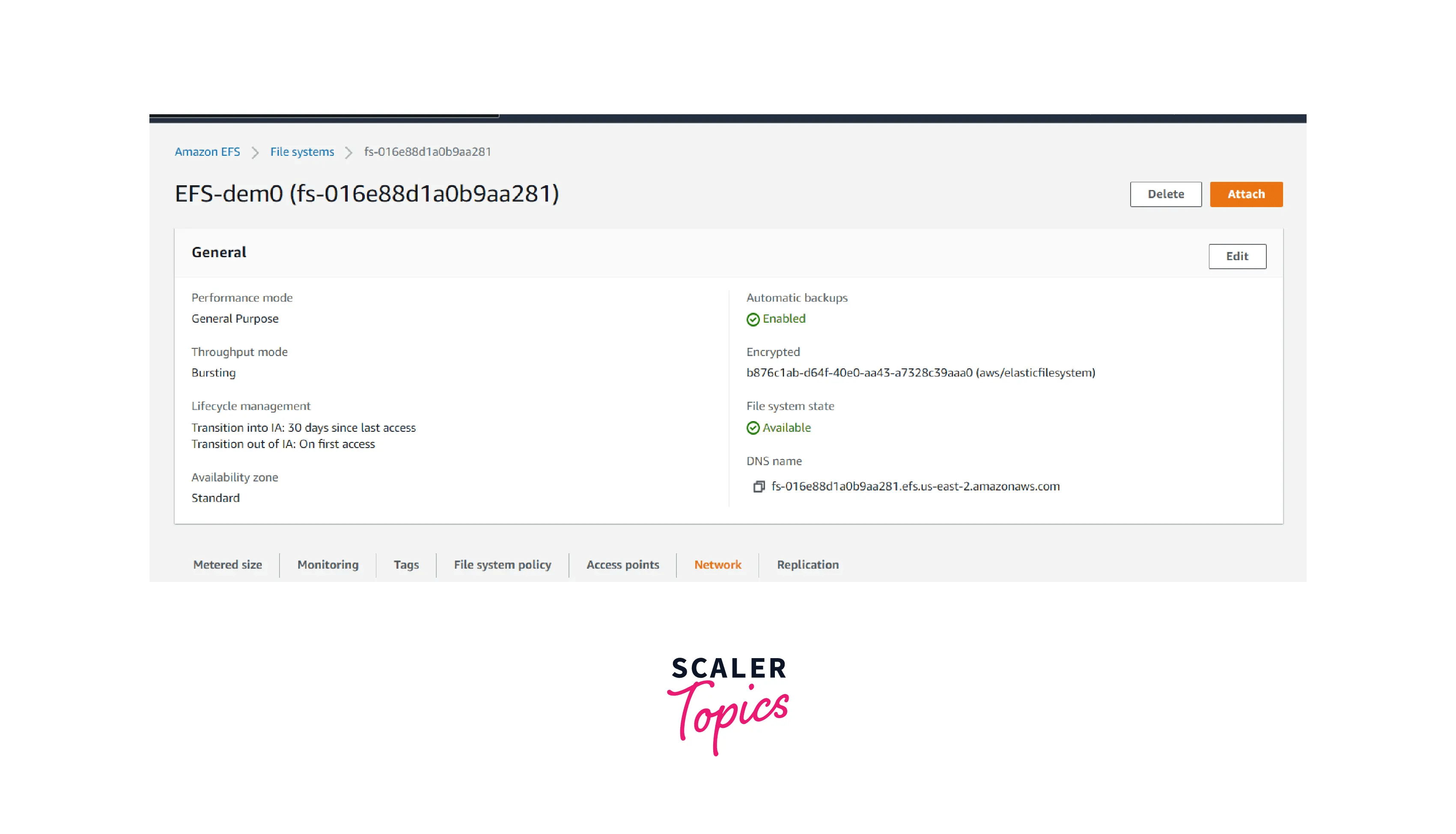 EFS in AWS Scaler Topics