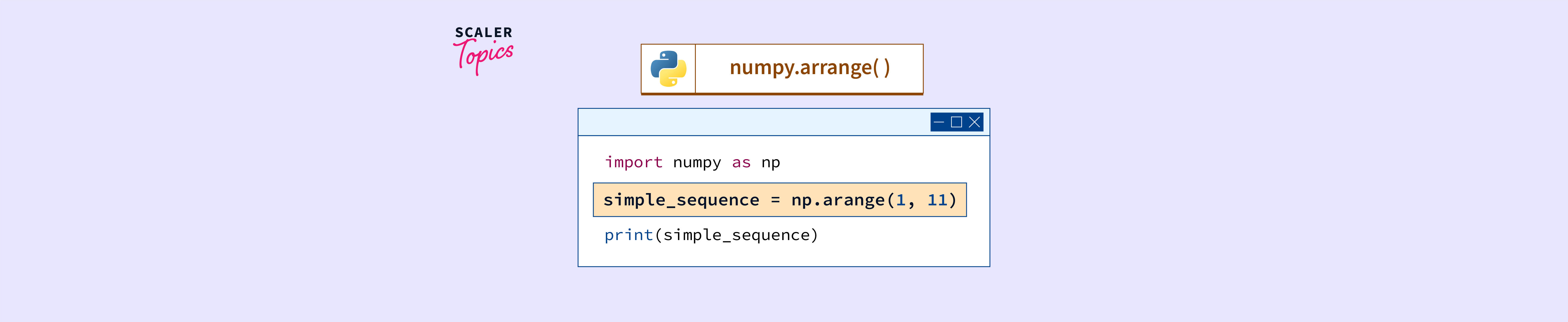 numpy.arange() in Python Scaler Topics