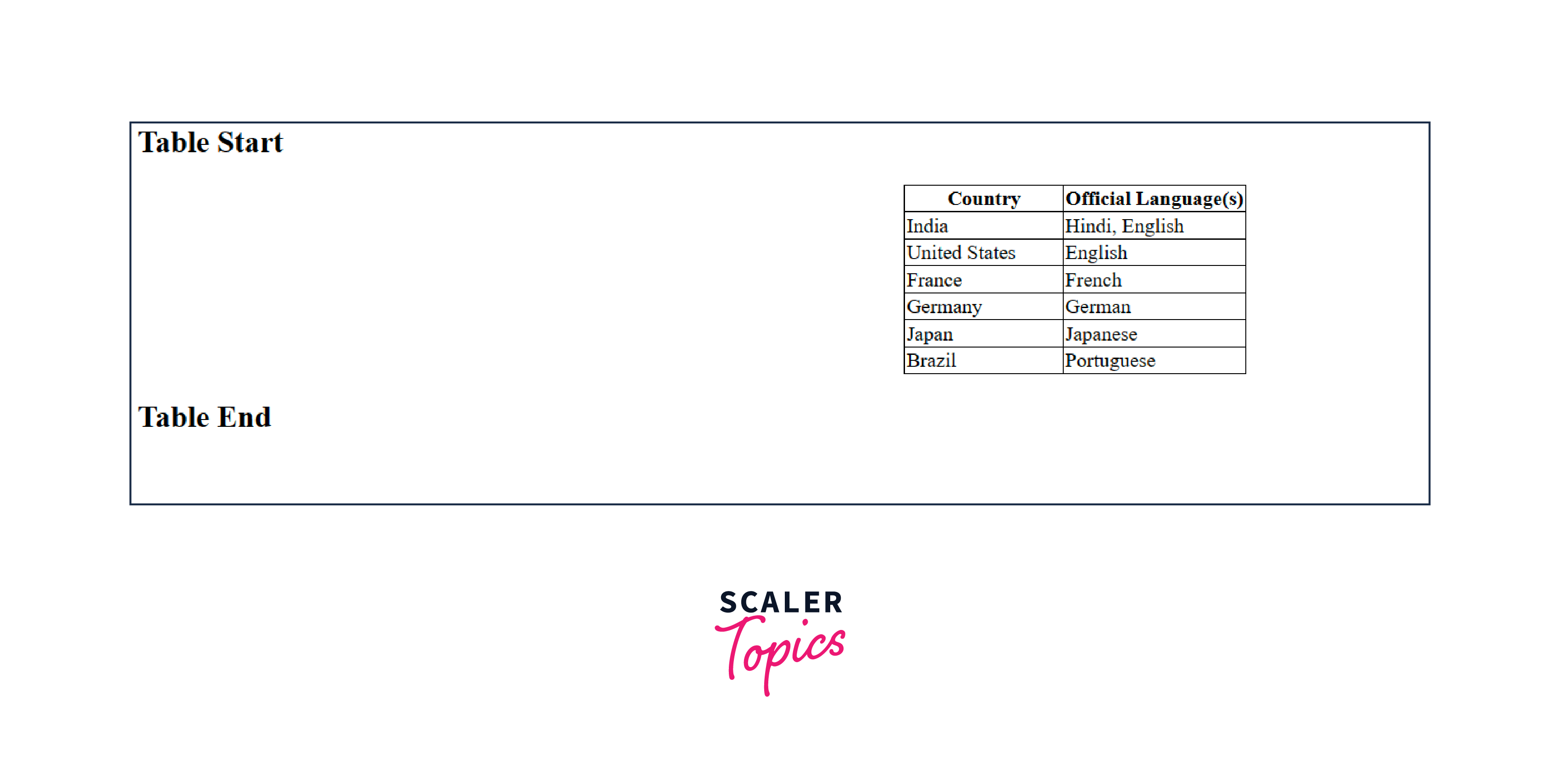 How to Center a Table in CSS Scaler Topics