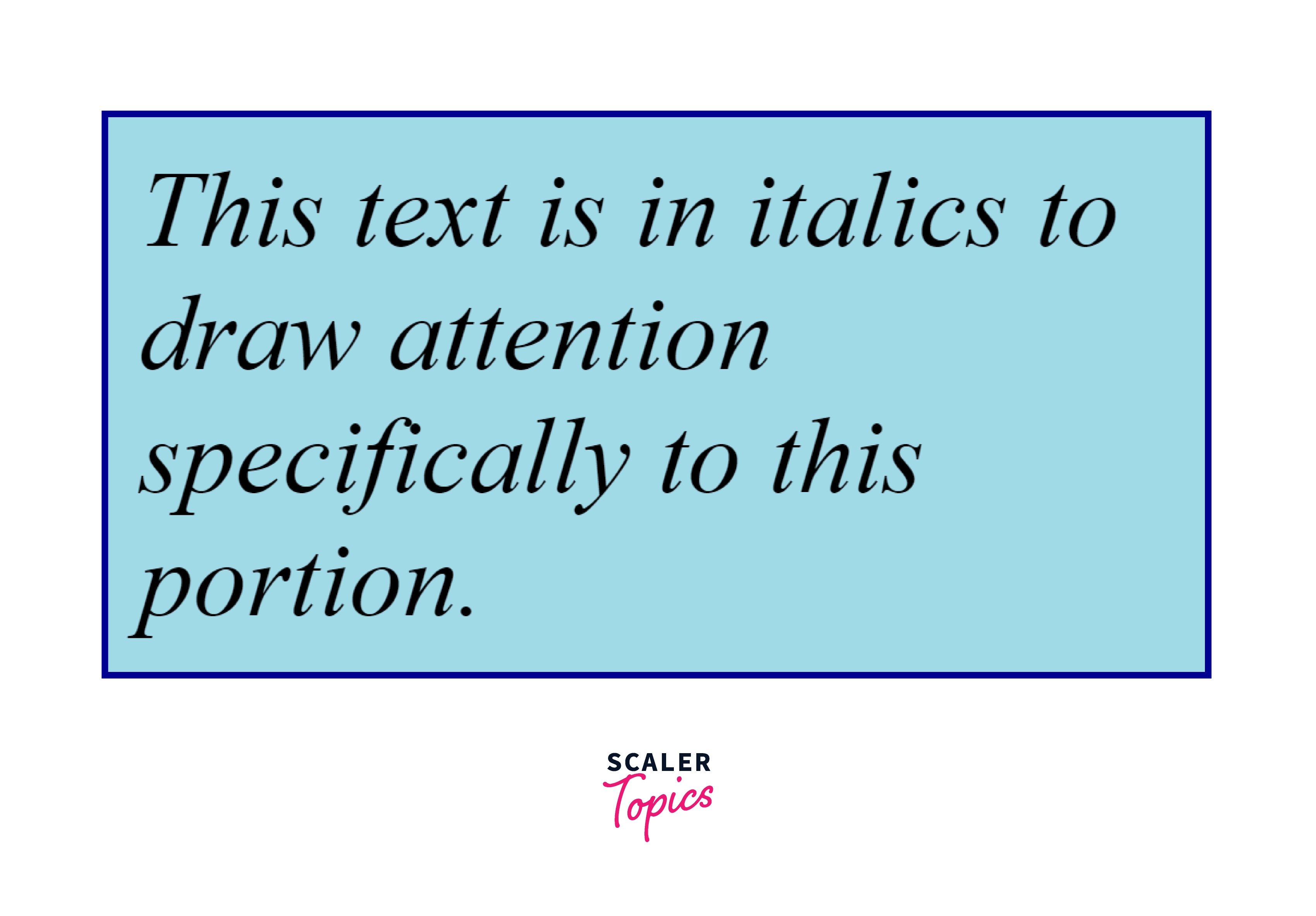 Text Italic CSS Scaler Topics