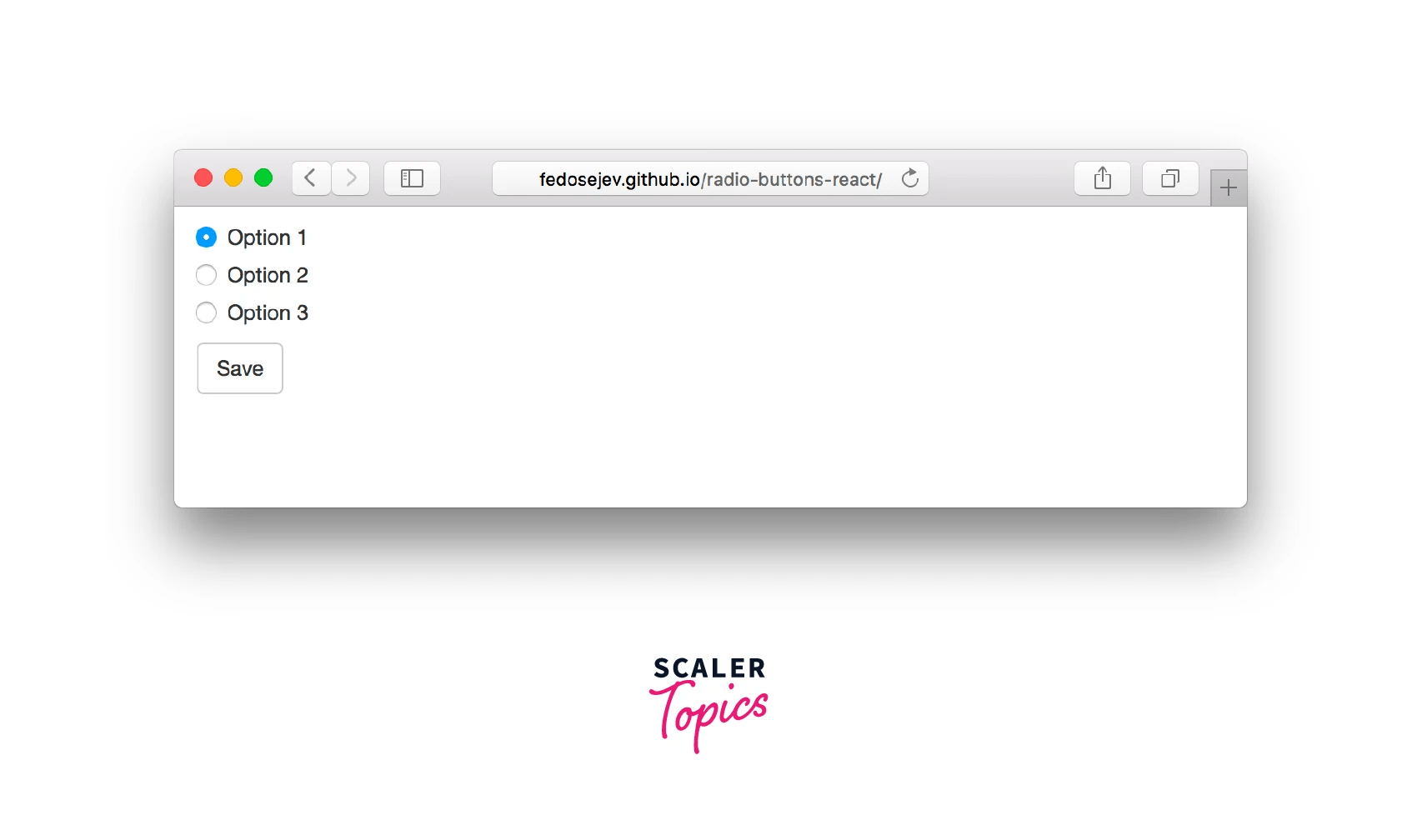 React Radio Buttons Scaler Topics