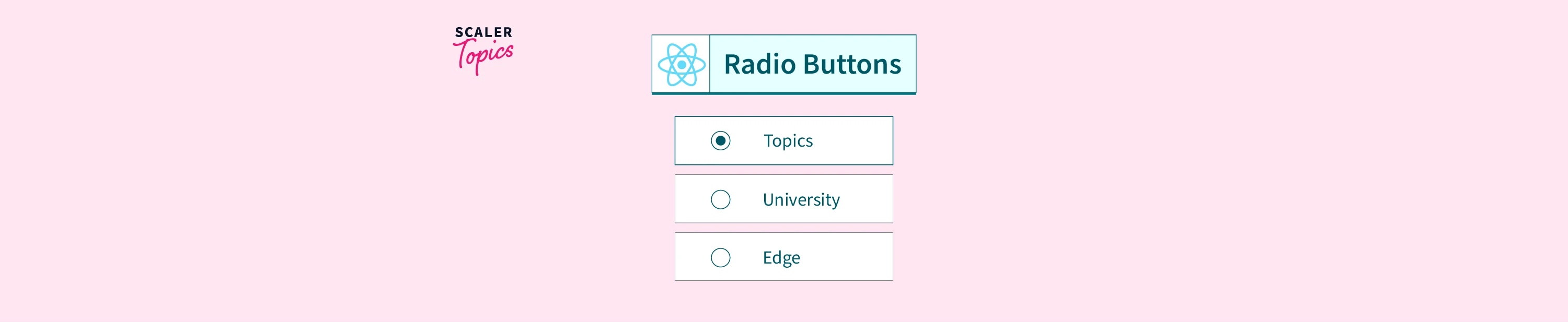 React Radio Buttons Scaler Topics
