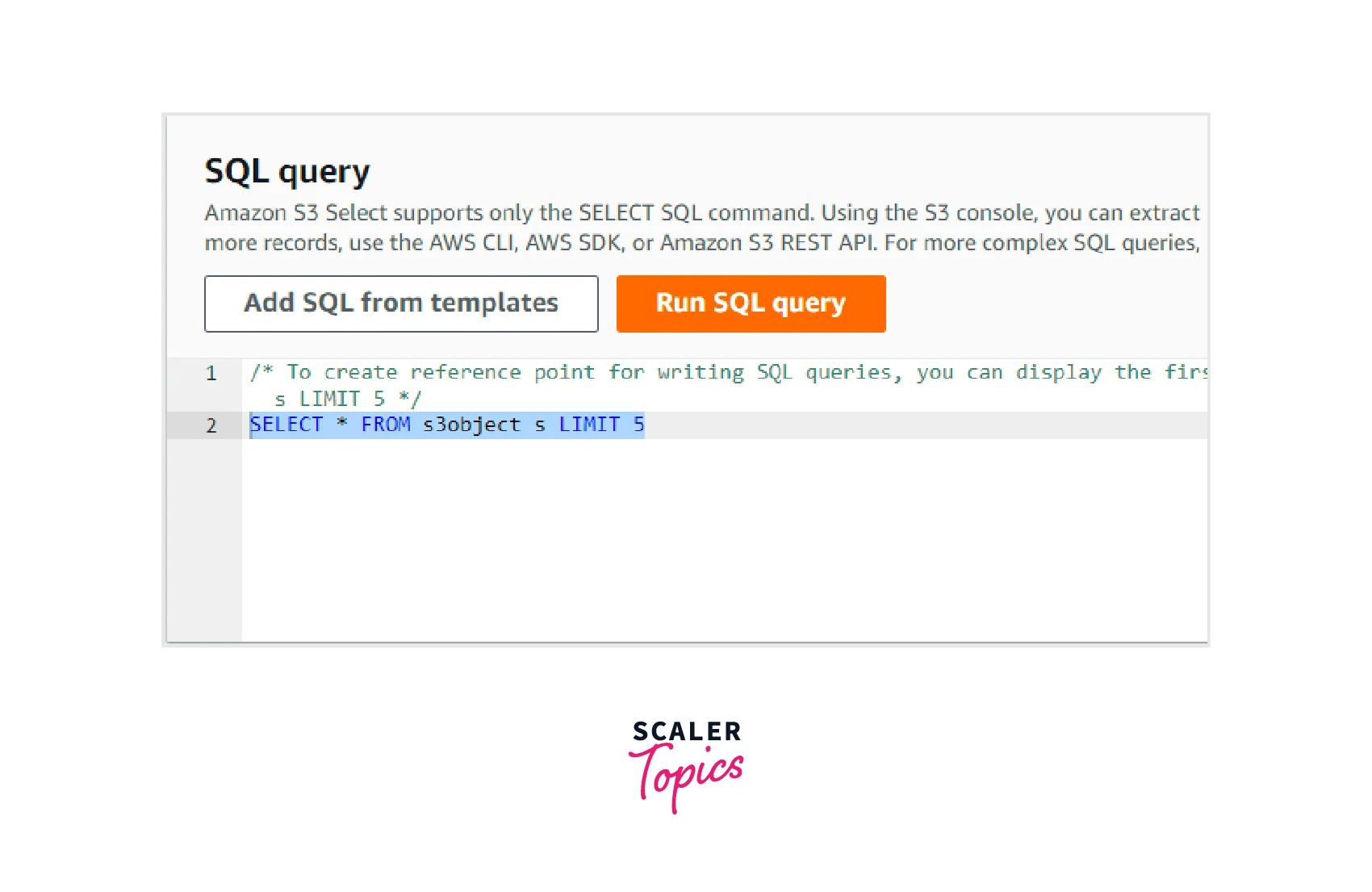 Amazon S3 Select Scaler Topics