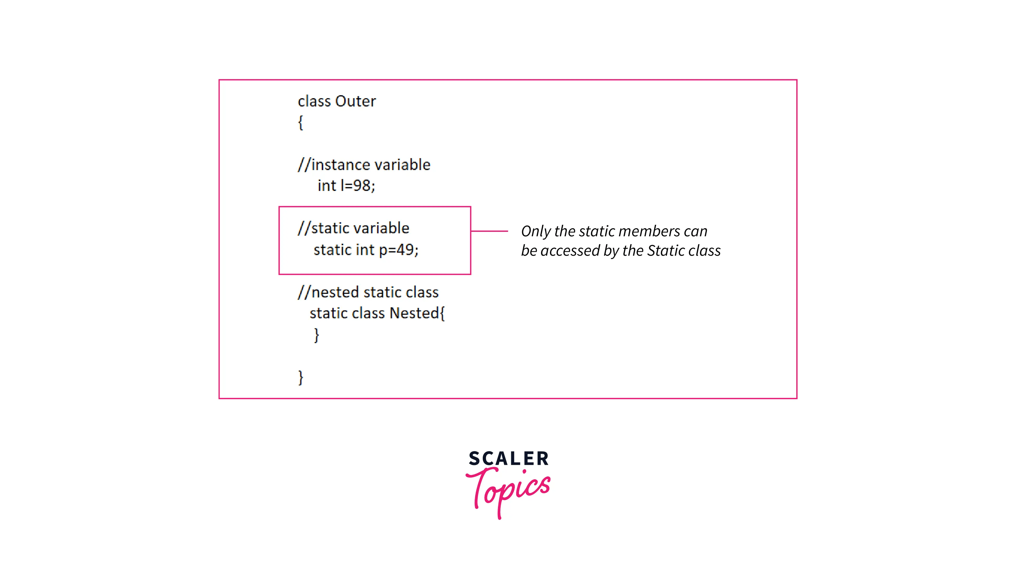 Java use static classes