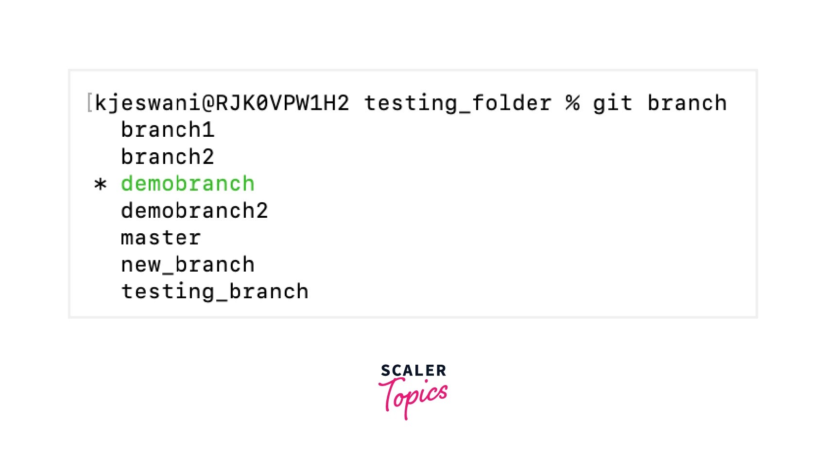 Git Switch Branch Scaler Topics