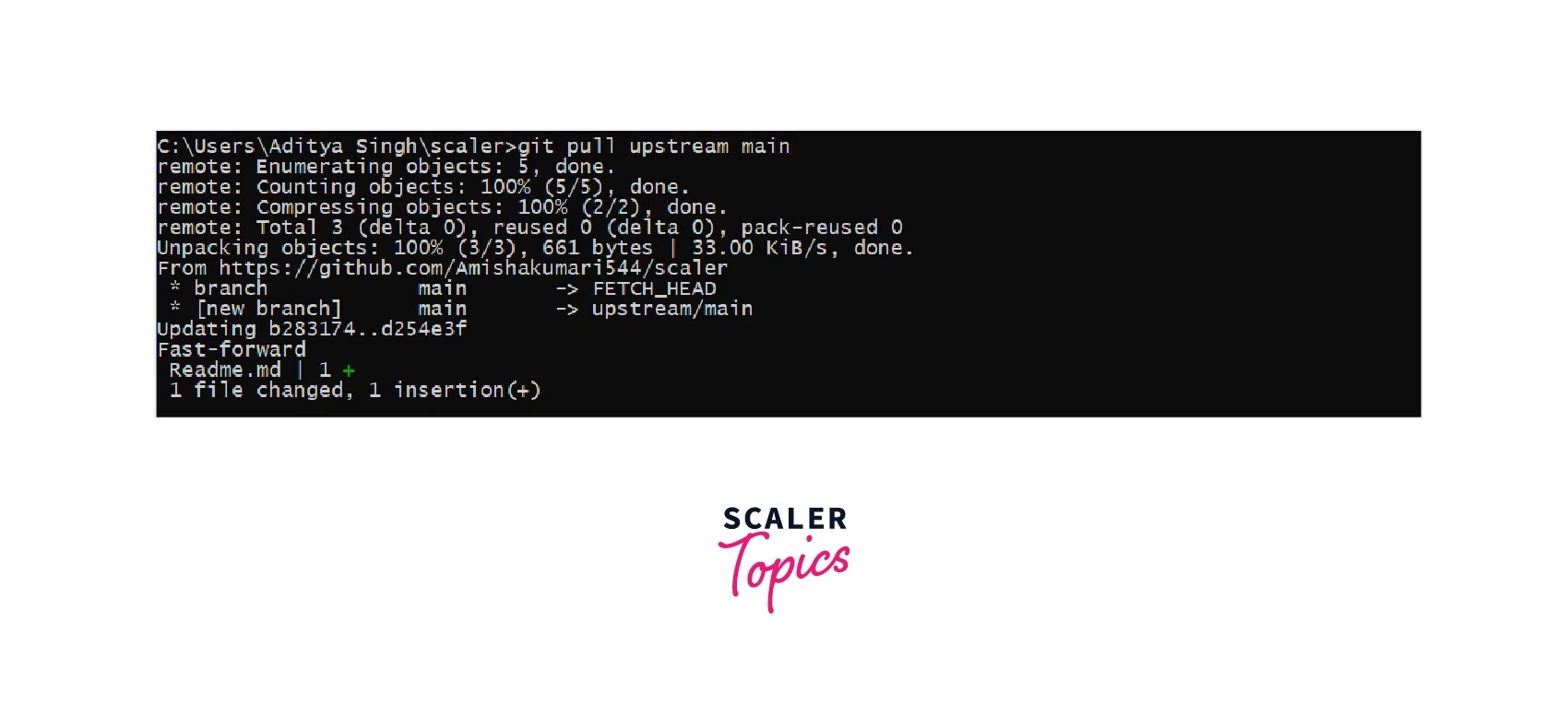 Git Update Scaler Topics