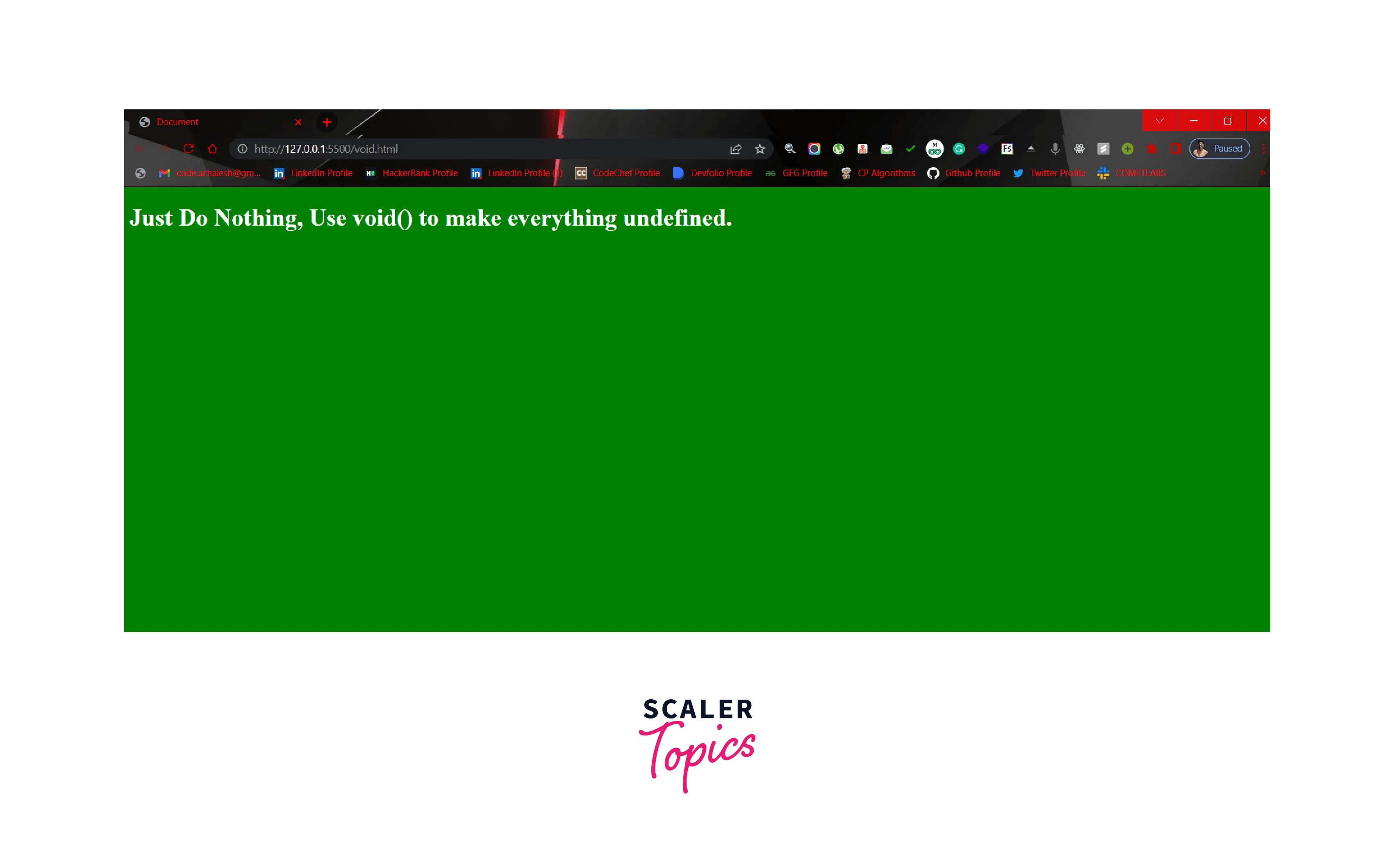 What Does javascriptvoid(0) Mean? Scaler Topics