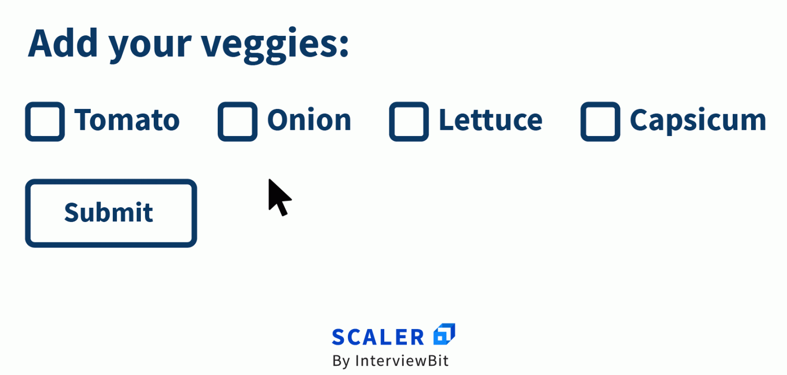 Checkbox in HTML How to Create HTML Checkbox Scaler Topics