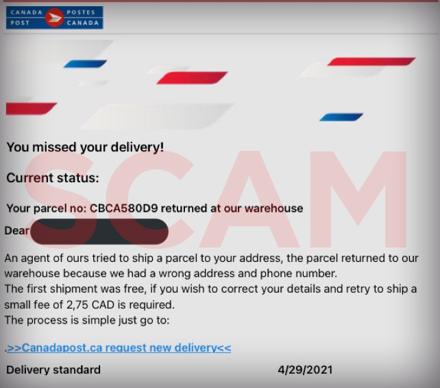 Canada Post Scam Email (2023) Scam Detector