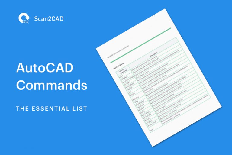 AutoCAD Commands List With PDF Cheat Sheet! Scan2CAD