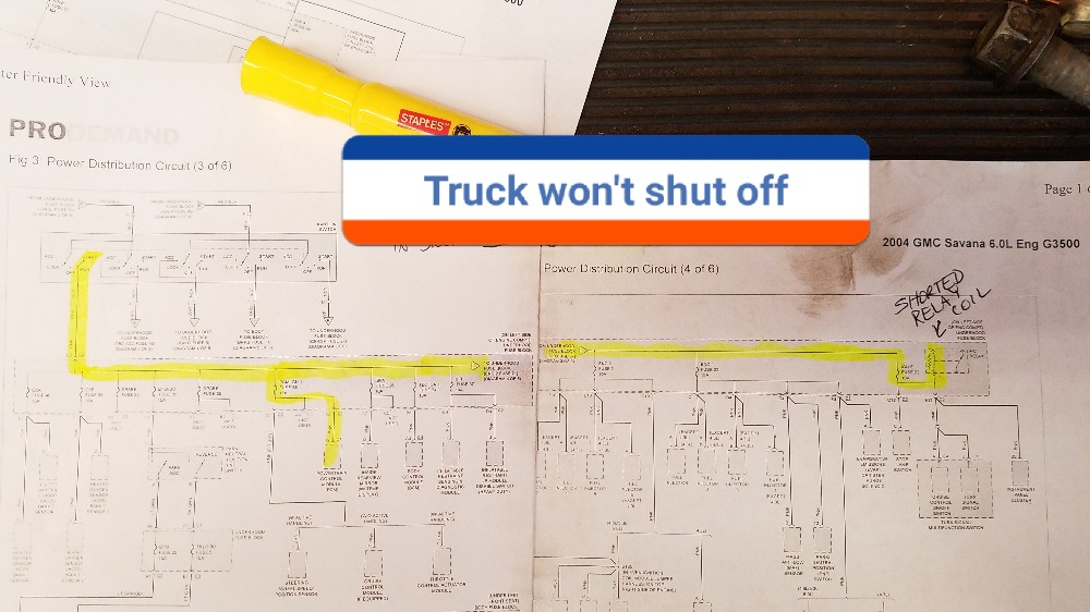 Fixed 2008 chevy trailblazer with a 4.2 engine will not shut off