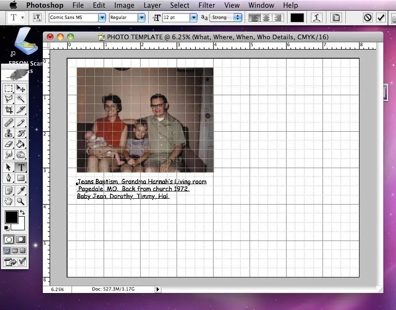 One Method to Add Photo Captions Visually Below Your Digital Photos