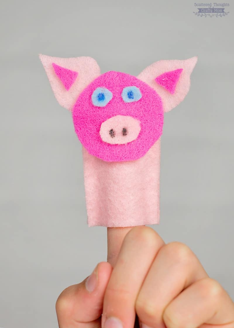 Pig Finger Puppet Template