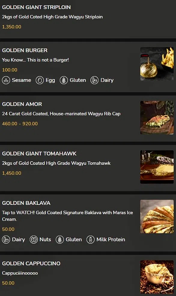 Come Salt Bae è diventato milionario il menu oro nella sua risibile gloria