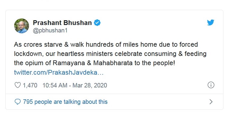 Prashant Bhushan Tweet