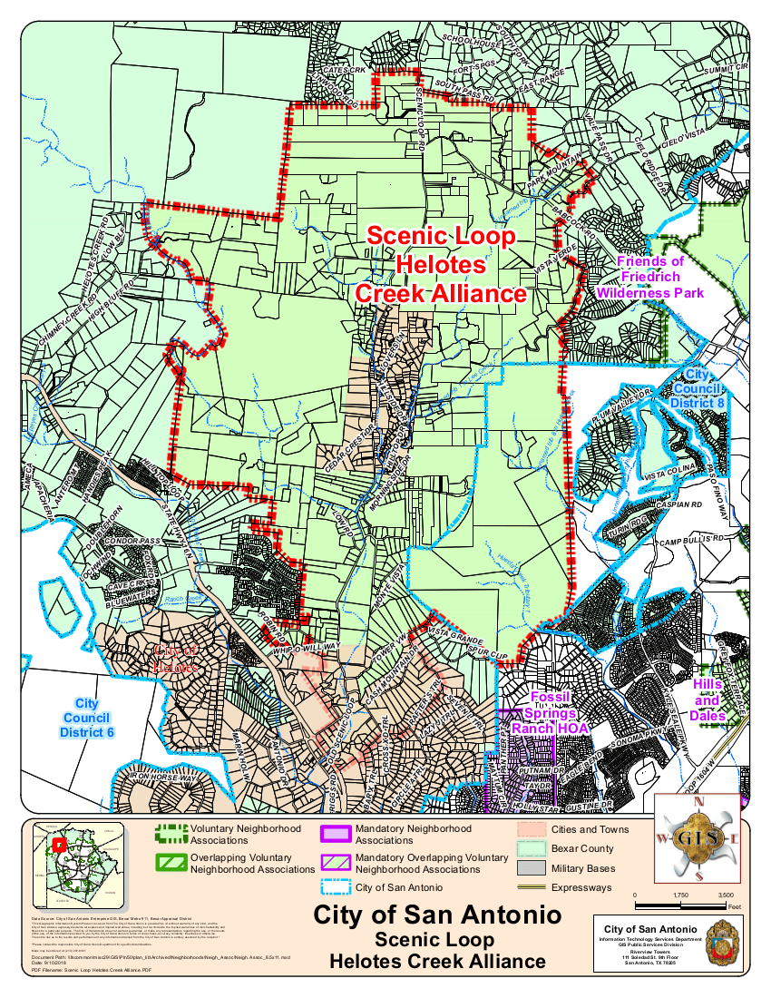Its Official Scenic Loop Helotes Creek is now a Neighborhood “Save